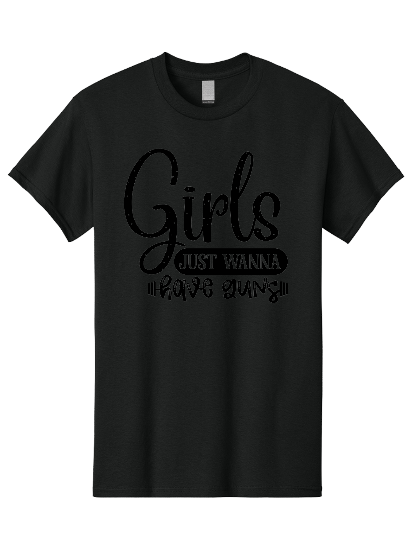 Girls-Just-Wanna-Have-Guns Men'S Graphic Tee, 100% Cotton, Comfortable Casual Summer Wear, Machine Washable, Funny Quote, Sassy Saying, Girls Just Wanna Have Guns, Gun Culture, Female Empowerment, Humorous Phrase, Quirky Design, Women'S Rights Aad404 27