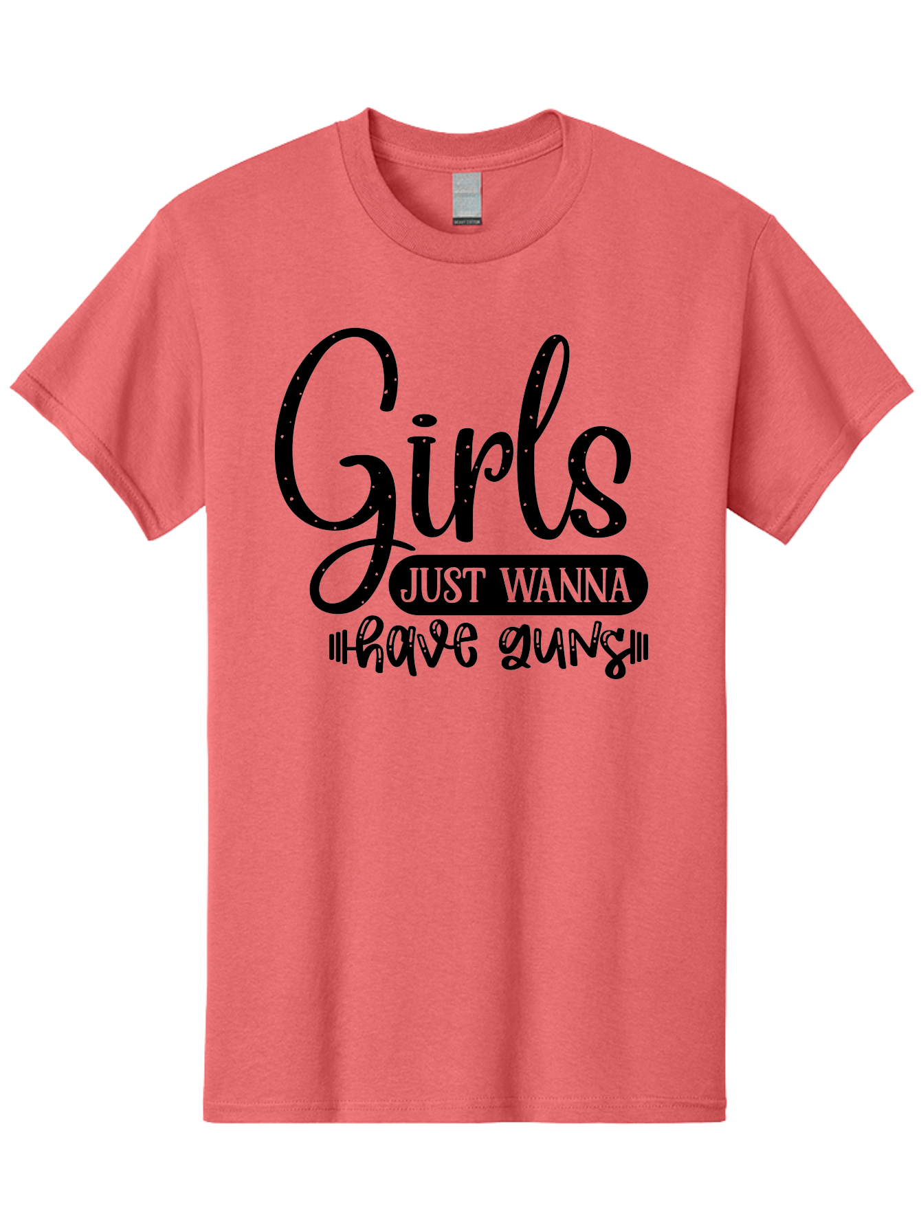 Girls-Just-Wanna-Have-Guns Men'S Graphic Tee, 100% Cotton, Comfortable Casual Summer Wear, Machine Washable, Funny Quote, Sassy Saying, Girls Just Wanna Have Guns, Gun Culture, Female Empowerment, Humorous Phrase, Quirky Design, Women'S Rights Aad404 9