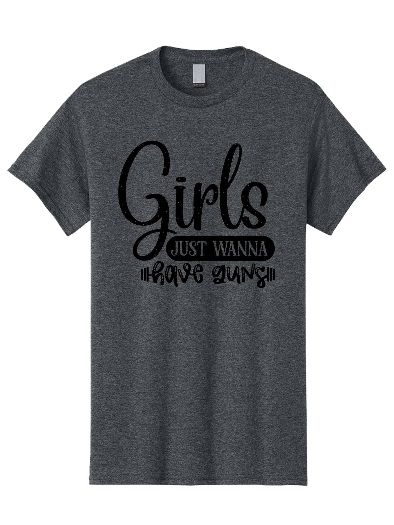 Girls-Just-Wanna-Have-Guns Men'S Graphic Tee, 100% Cotton, Comfortable Casual Summer Wear, Machine Washable, Funny Quote, Sassy Saying, Girls Just Wanna Have Guns, Gun Culture, Female Empowerment, Humorous Phrase, Quirky Design, Women'S Rights Aad404 7