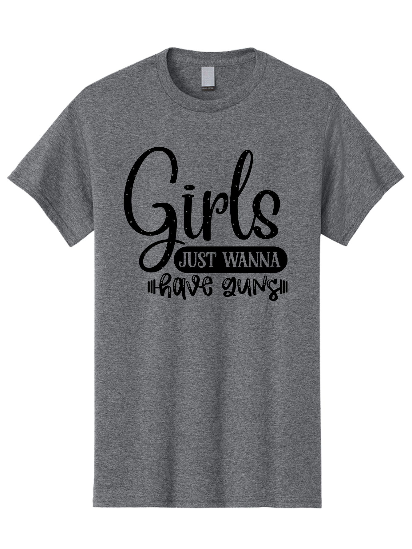 Girls-Just-Wanna-Have-Guns Men'S Graphic Tee, 100% Cotton, Comfortable Casual Summer Wear, Machine Washable, Funny Quote, Sassy Saying, Girls Just Wanna Have Guns, Gun Culture, Female Empowerment, Humorous Phrase, Quirky Design, Women'S Rights Aad404 19