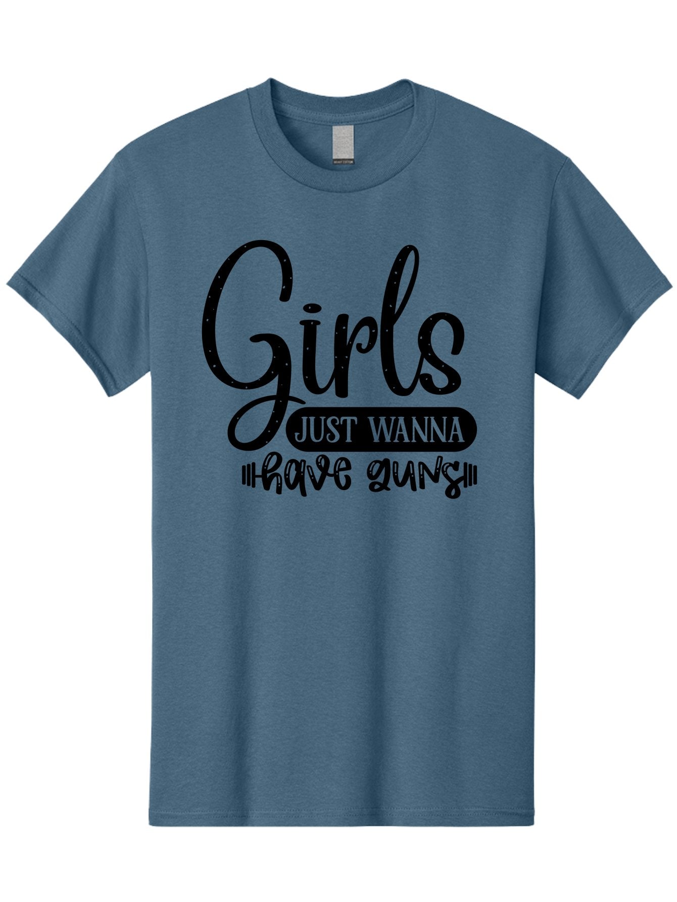 Girls-Just-Wanna-Have-Guns Men'S Graphic Tee, 100% Cotton, Comfortable Casual Summer Wear, Machine Washable, Funny Quote, Sassy Saying, Girls Just Wanna Have Guns, Gun Culture, Female Empowerment, Humorous Phrase, Quirky Design, Women'S Rights Aad404 15