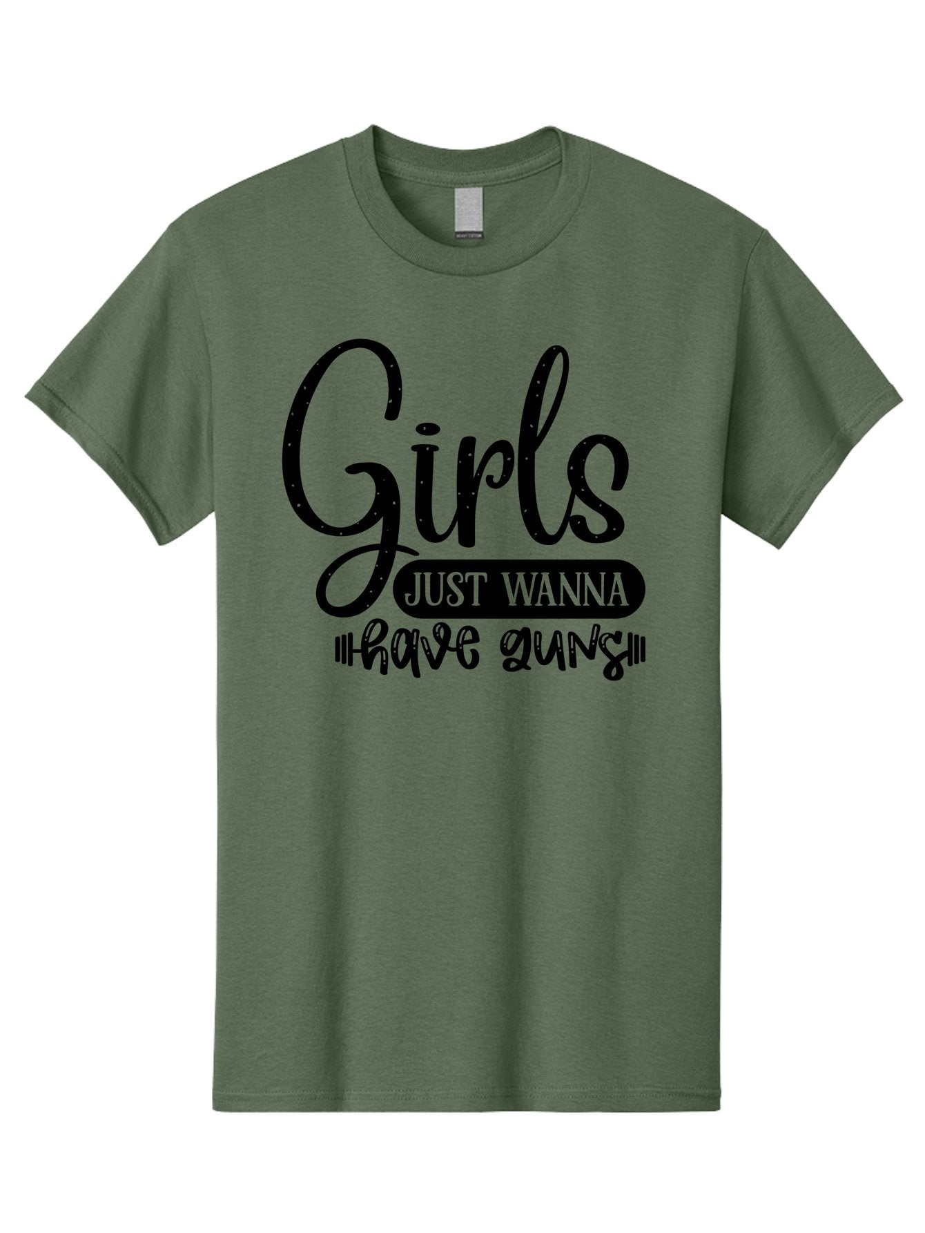 Girls-Just-Wanna-Have-Guns Men'S Graphic Tee, 100% Cotton, Comfortable Casual Summer Wear, Machine Washable, Funny Quote, Sassy Saying, Girls Just Wanna Have Guns, Gun Culture, Female Empowerment, Humorous Phrase, Quirky Design, Women'S Rights Aad404 5