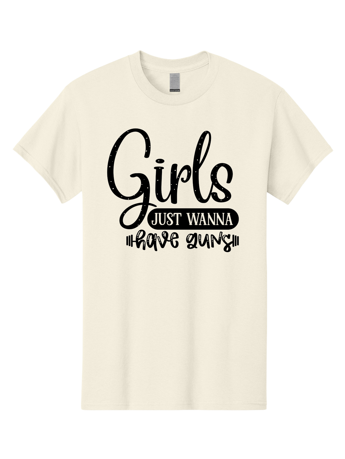 Girls-Just-Wanna-Have-Guns Men'S Graphic Tee, 100% Cotton, Comfortable Casual Summer Wear, Machine Washable, Funny Quote, Sassy Saying, Girls Just Wanna Have Guns, Gun Culture, Female Empowerment, Humorous Phrase, Quirky Design, Women'S Rights Aad404 29