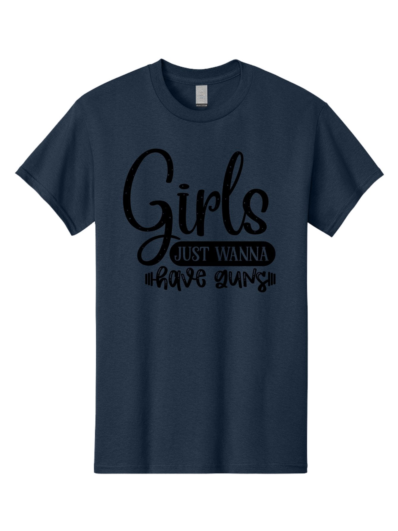 Girls-Just-Wanna-Have-Guns Men'S Graphic Tee, 100% Cotton, Comfortable Casual Summer Wear, Machine Washable, Funny Quote, Sassy Saying, Girls Just Wanna Have Guns, Gun Culture, Female Empowerment, Humorous Phrase, Quirky Design, Women'S Rights Aad404 12