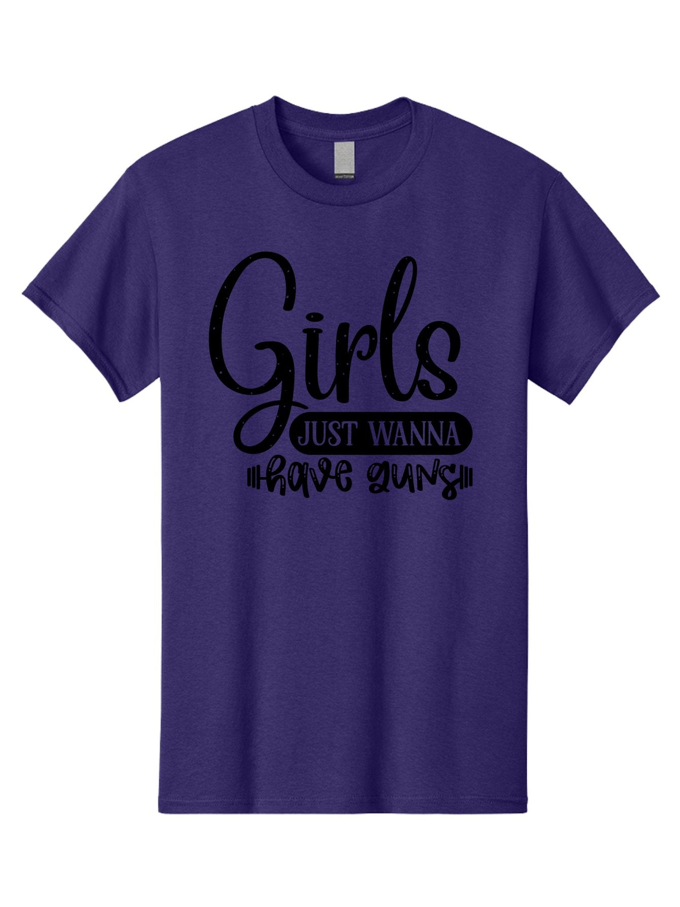 Girls-Just-Wanna-Have-Guns Men'S Graphic Tee, 100% Cotton, Comfortable Casual Summer Wear, Machine Washable, Funny Quote, Sassy Saying, Girls Just Wanna Have Guns, Gun Culture, Female Empowerment, Humorous Phrase, Quirky Design, Women'S Rights Aad404 8