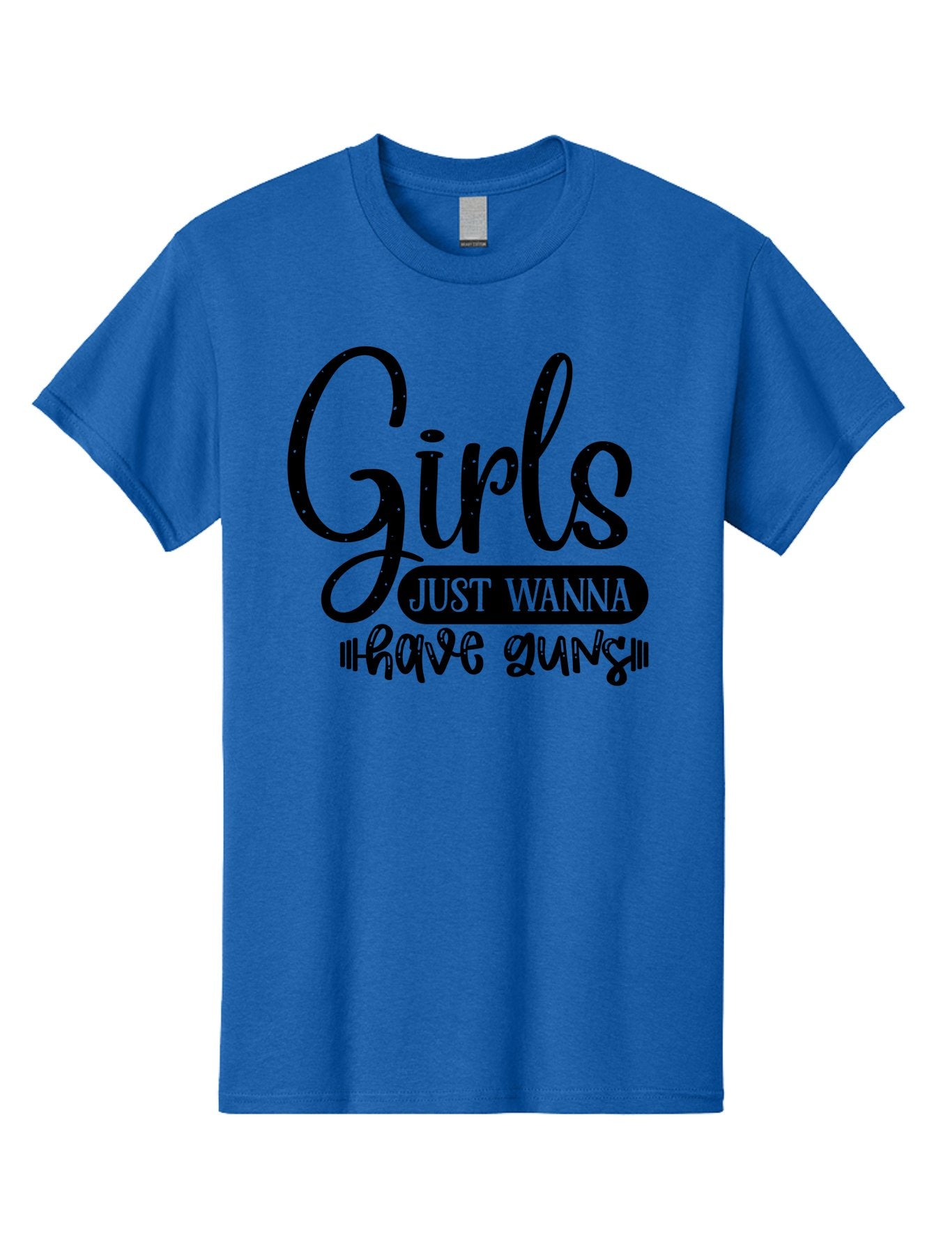 Girls-Just-Wanna-Have-Guns Men'S Graphic Tee, 100% Cotton, Comfortable Casual Summer Wear, Machine Washable, Funny Quote, Sassy Saying, Girls Just Wanna Have Guns, Gun Culture, Female Empowerment, Humorous Phrase, Quirky Design, Women'S Rights Aad404 11