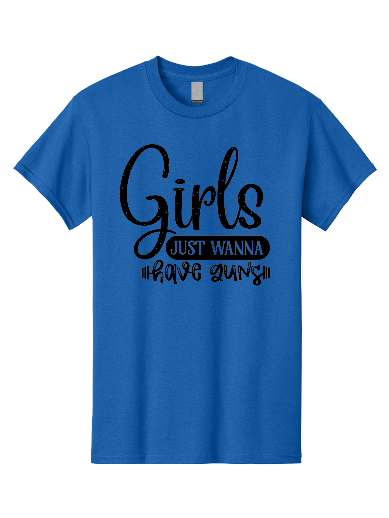 Girls-Just-Wanna-Have-Guns Men'S Graphic Tee, 100% Cotton, Comfortable Casual Summer Wear, Machine Washable, Funny Quote, Sassy Saying, Girls Just Wanna Have Guns, Gun Culture, Female Empowerment, Humorous Phrase, Quirky Design, Women'S Rights Aad404 7
