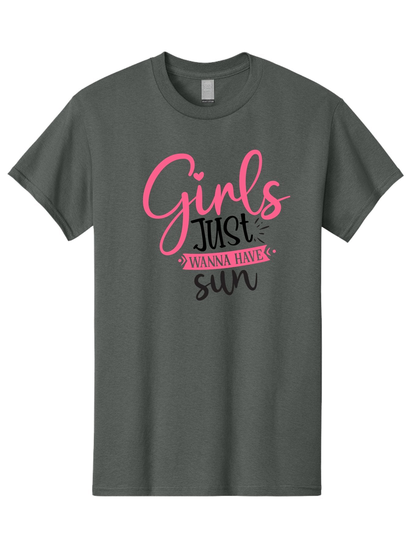 Girls-Just-Wanna-Have-Sun Men'S Graphic Tee, 100% Cotton, Comfortable Casual Summer Wear, Machine Washable, Summer Vibes, Sun Loving Girls, Girls Just Wanna Have Sun, Hand Lettering, Typography Art, Inspirational Quotes, Funny Sayings Aad405 4