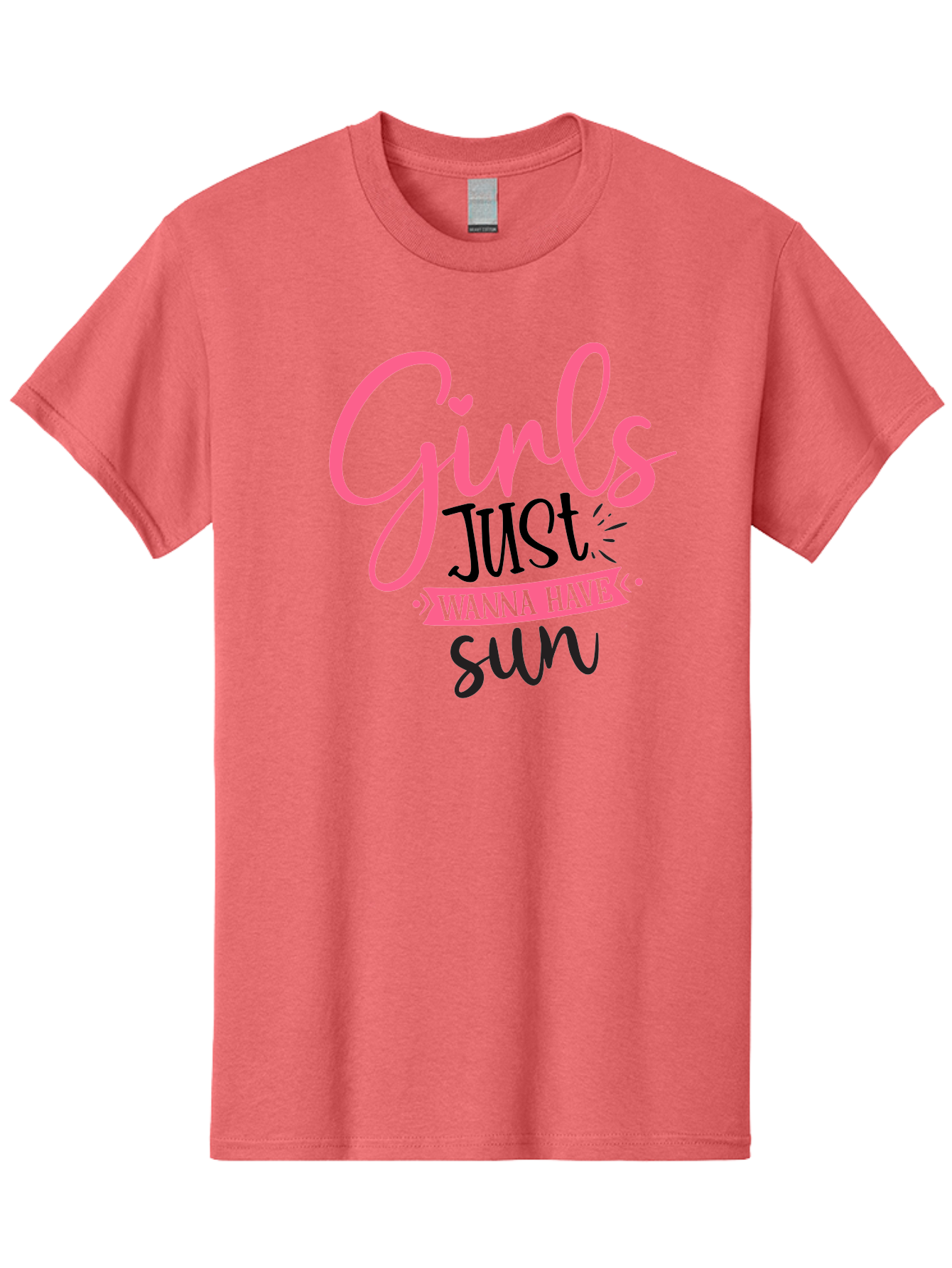 Girls-Just-Wanna-Have-Sun Men'S Graphic Tee, 100% Cotton, Comfortable Casual Summer Wear, Machine Washable, Summer Vibes, Sun Loving Girls, Girls Just Wanna Have Sun, Hand Lettering, Typography Art, Inspirational Quotes, Funny Sayings Aad405 21