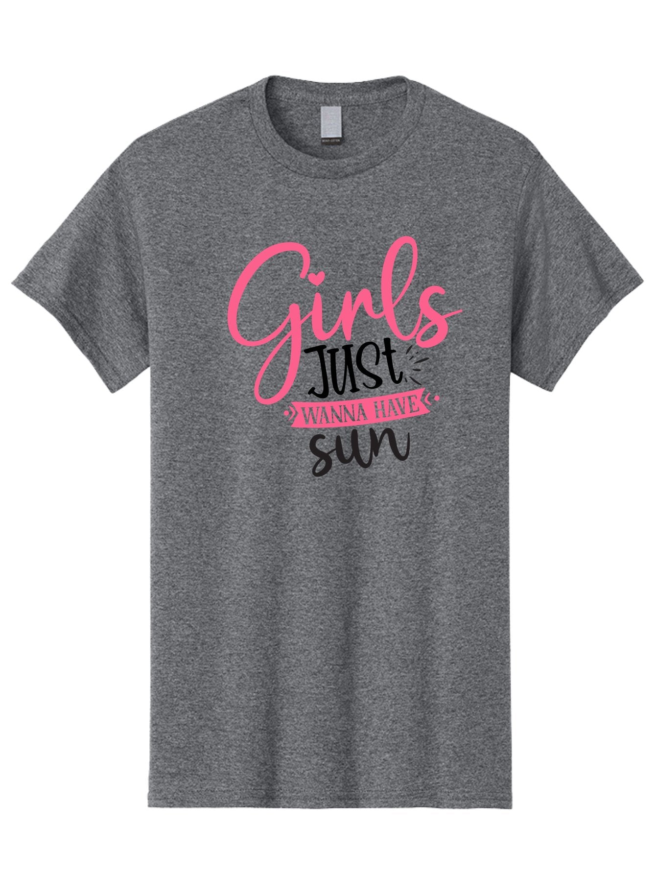 Girls-Just-Wanna-Have-Sun Men'S Graphic Tee, 100% Cotton, Comfortable Casual Summer Wear, Machine Washable, Summer Vibes, Sun Loving Girls, Girls Just Wanna Have Sun, Hand Lettering, Typography Art, Inspirational Quotes, Funny Sayings Aad405 5