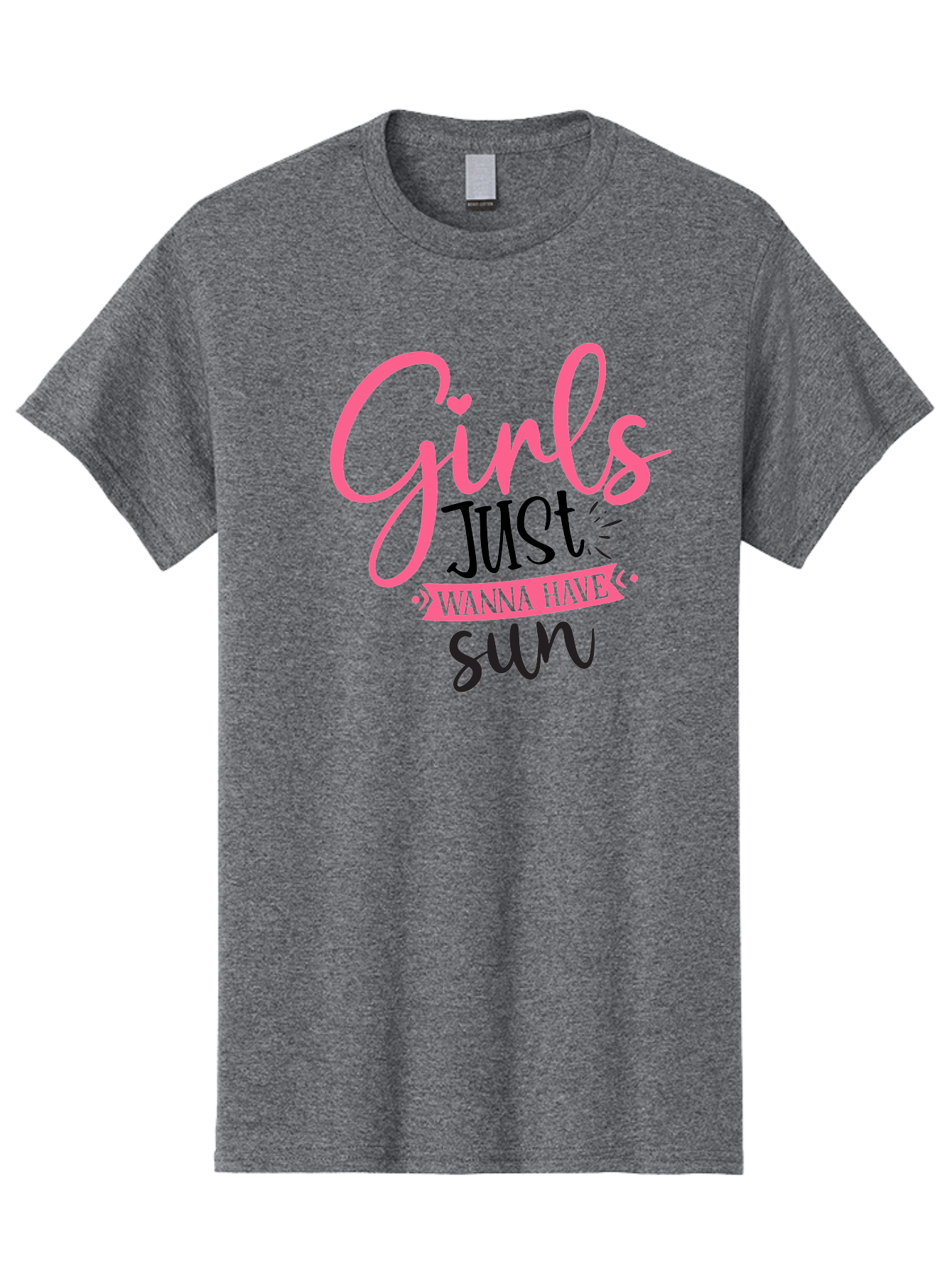 Girls-Just-Wanna-Have-Sun Men'S Graphic Tee, 100% Cotton, Comfortable Casual Summer Wear, Machine Washable, Summer Vibes, Sun Loving Girls, Girls Just Wanna Have Sun, Hand Lettering, Typography Art, Inspirational Quotes, Funny Sayings Aad405 15