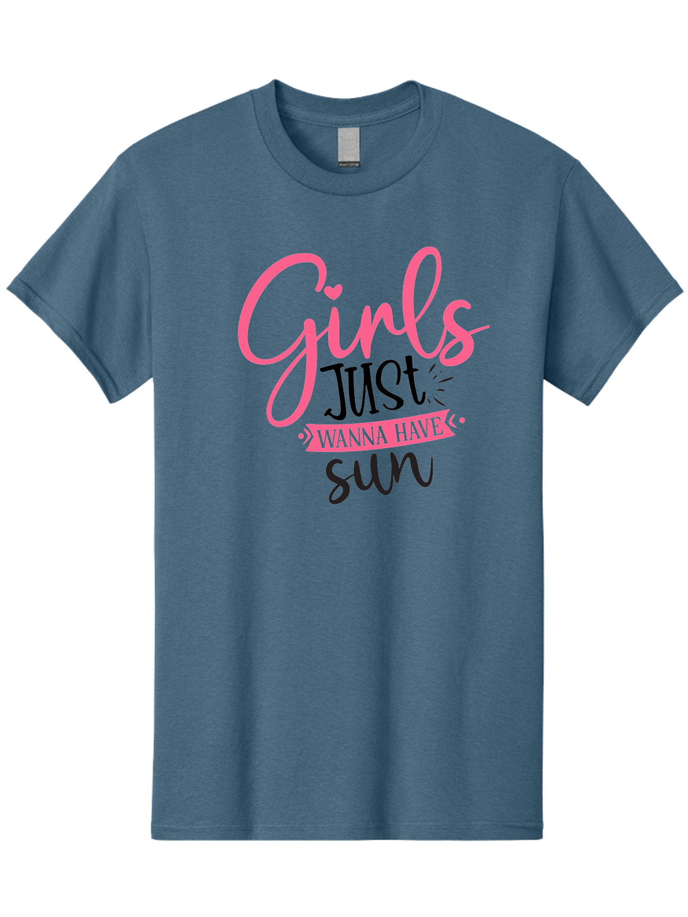 Girls-Just-Wanna-Have-Sun Men'S Graphic Tee, 100% Cotton, Comfortable Casual Summer Wear, Machine Washable, Summer Vibes, Sun Loving Girls, Girls Just Wanna Have Sun, Hand Lettering, Typography Art, Inspirational Quotes, Funny Sayings Aad405 25