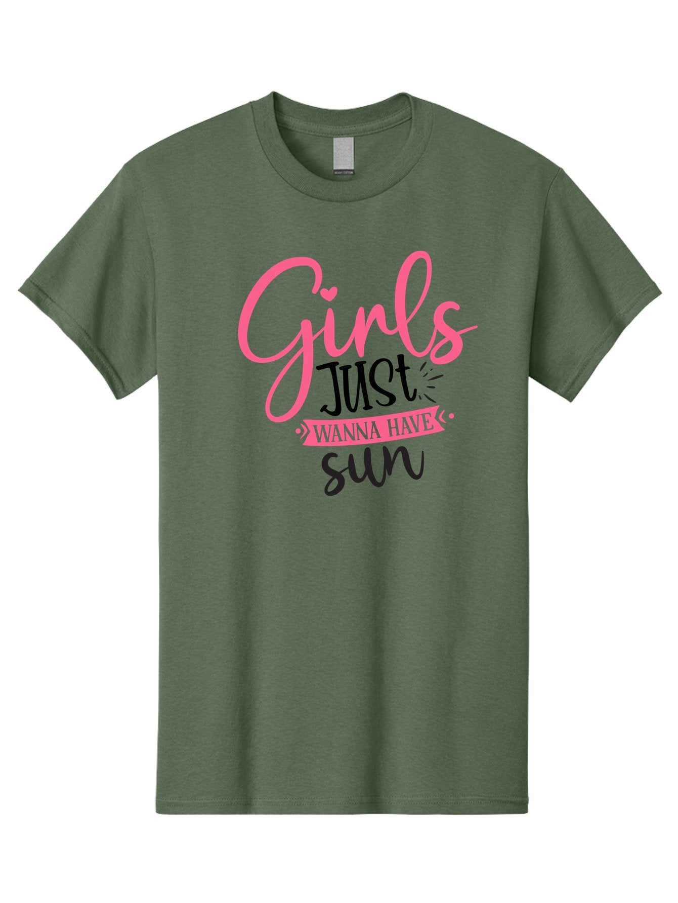 Girls-Just-Wanna-Have-Sun Men'S Graphic Tee, 100% Cotton, Comfortable Casual Summer Wear, Machine Washable, Summer Vibes, Sun Loving Girls, Girls Just Wanna Have Sun, Hand Lettering, Typography Art, Inspirational Quotes, Funny Sayings Aad405