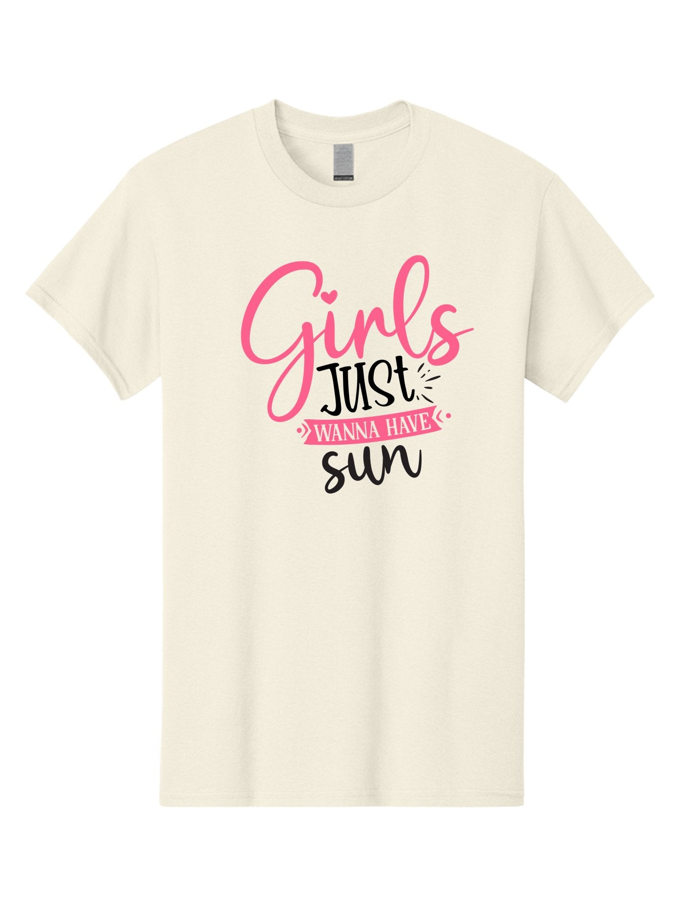 Girls-Just-Wanna-Have-Sun Men'S Graphic Tee, 100% Cotton, Comfortable Casual Summer Wear, Machine Washable, Summer Vibes, Sun Loving Girls, Girls Just Wanna Have Sun, Hand Lettering, Typography Art, Inspirational Quotes, Funny Sayings Aad405 9
