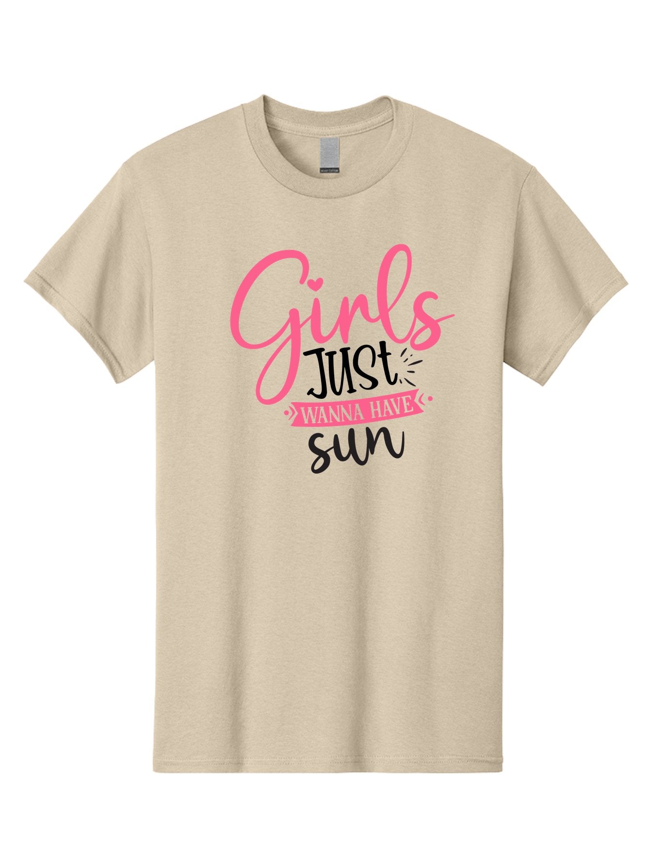 Girls-Just-Wanna-Have-Sun Men'S Graphic Tee, 100% Cotton, Comfortable Casual Summer Wear, Machine Washable, Summer Vibes, Sun Loving Girls, Girls Just Wanna Have Sun, Hand Lettering, Typography Art, Inspirational Quotes, Funny Sayings Aad405 15