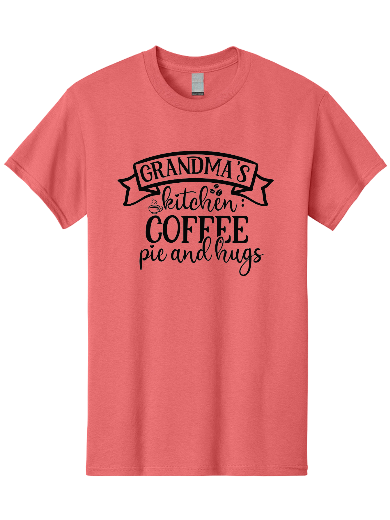 Grandma-S-Kitchen Men'S Graphic Tee, 100% Cotton, Comfortable Casual Summer Wear, Machine Washable, Grandma'S Kitchen, Coffee, Pie, Hugs, Grandmotherly Love, Warm Hospitality, Cozy Atmosphere, Family Traditions, Homemade Treats Aad406 19