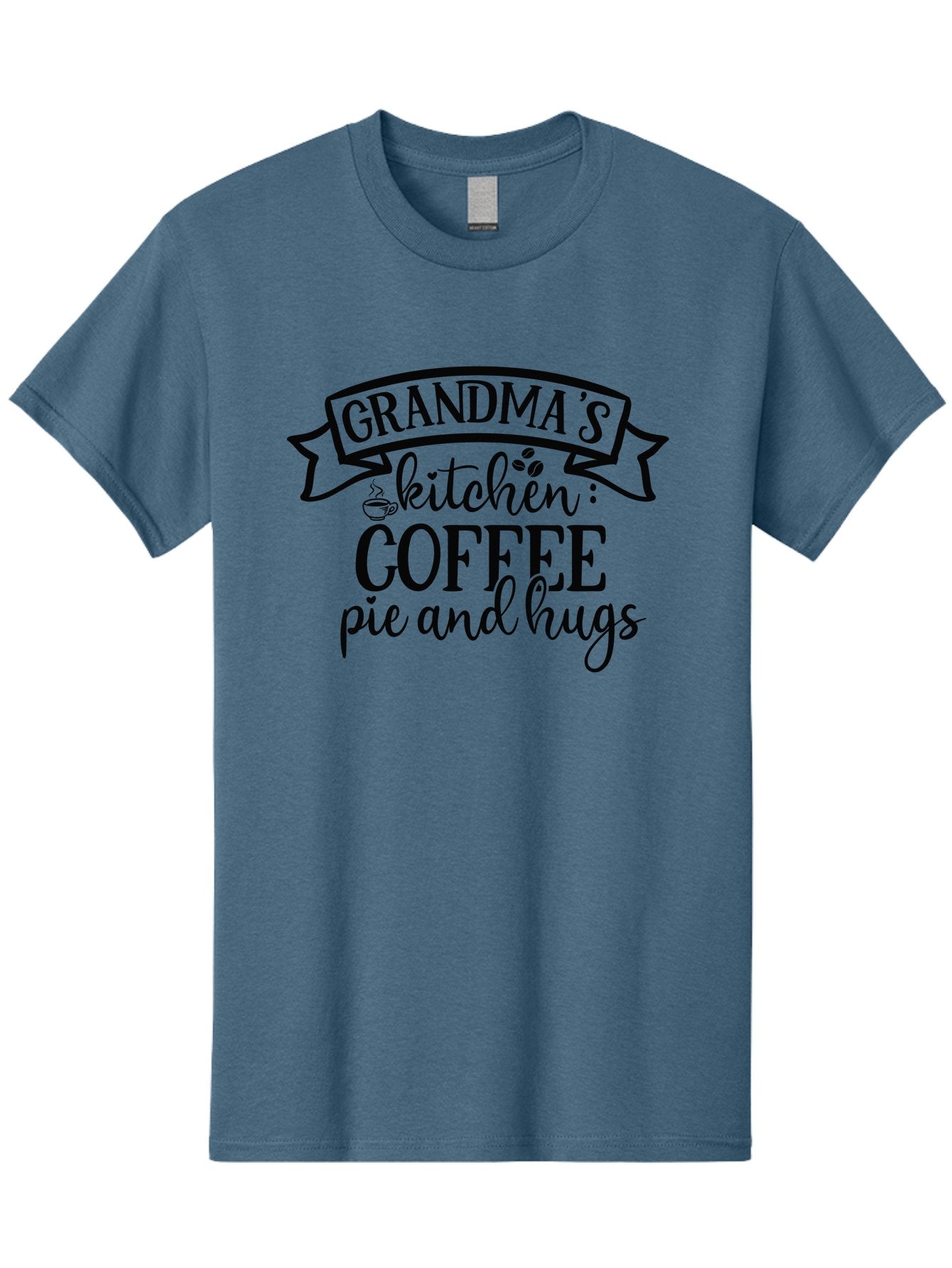 Grandma-S-Kitchen Men'S Graphic Tee, 100% Cotton, Comfortable Casual Summer Wear, Machine Washable, Grandma'S Kitchen, Coffee, Pie, Hugs, Grandmotherly Love, Warm Hospitality, Cozy Atmosphere, Family Traditions, Homemade Treats Aad406 13