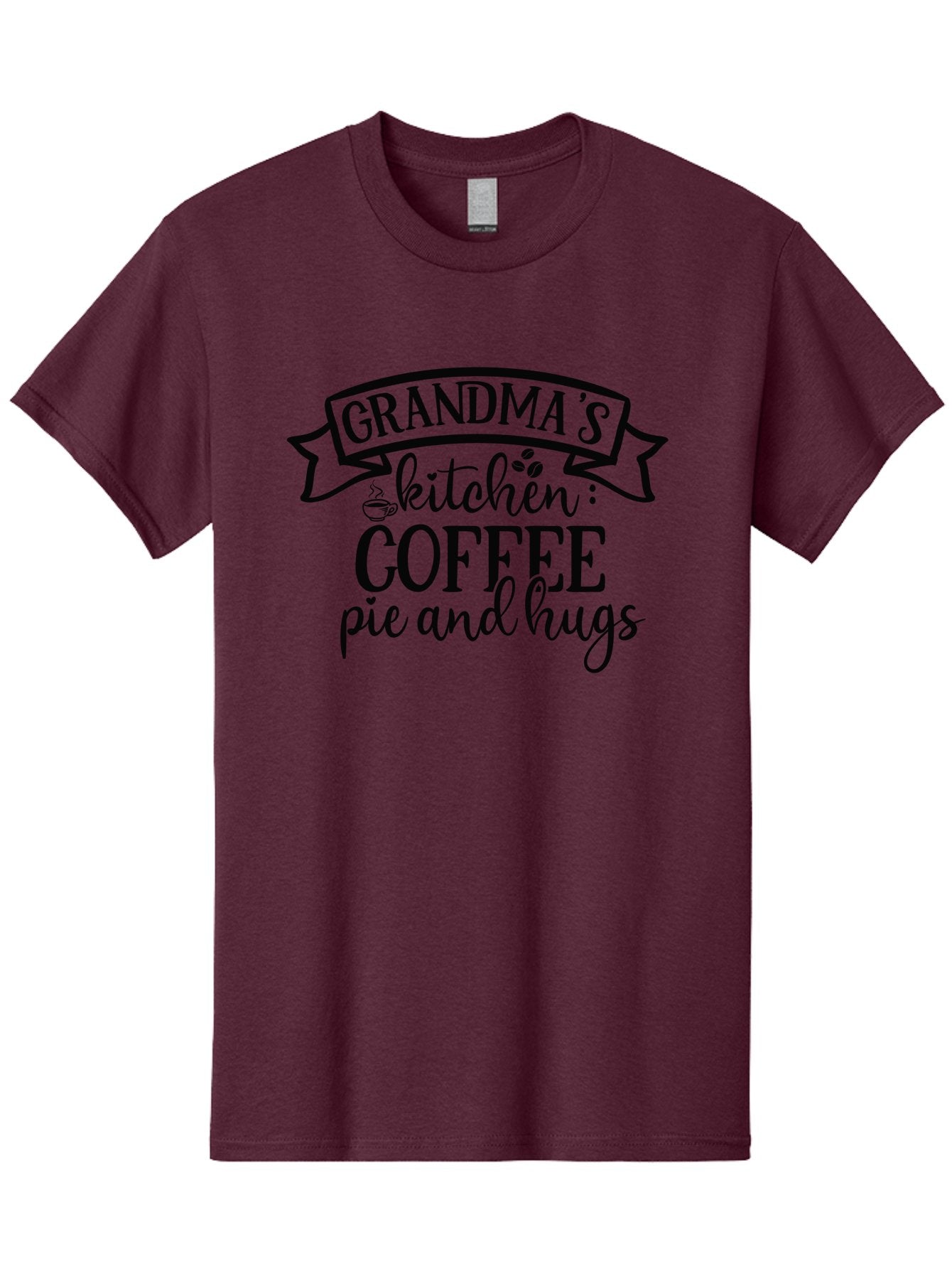Grandma-S-Kitchen Men'S Graphic Tee, 100% Cotton, Comfortable Casual Summer Wear, Machine Washable, Grandma'S Kitchen, Coffee, Pie, Hugs, Grandmotherly Love, Warm Hospitality, Cozy Atmosphere, Family Traditions, Homemade Treats Aad406 3
