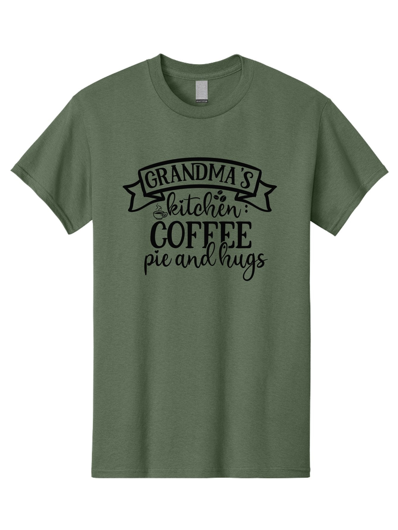 Grandma-S-Kitchen Men'S Graphic Tee, 100% Cotton, Comfortable Casual Summer Wear, Machine Washable, Grandma'S Kitchen, Coffee, Pie, Hugs, Grandmotherly Love, Warm Hospitality, Cozy Atmosphere, Family Traditions, Homemade Treats Aad406 12