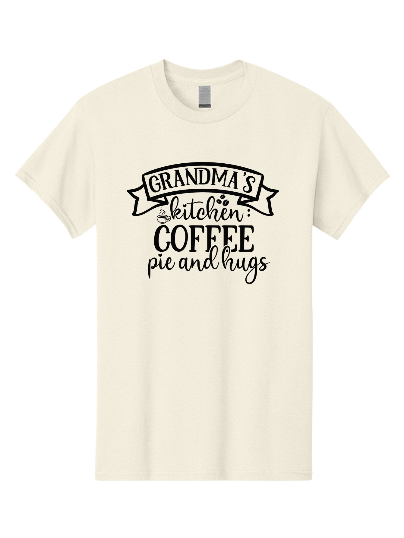 Grandma-S-Kitchen Men'S Graphic Tee, 100% Cotton, Comfortable Casual Summer Wear, Machine Washable, Grandma'S Kitchen, Coffee, Pie, Hugs, Grandmotherly Love, Warm Hospitality, Cozy Atmosphere, Family Traditions, Homemade Treats Aad406 4
