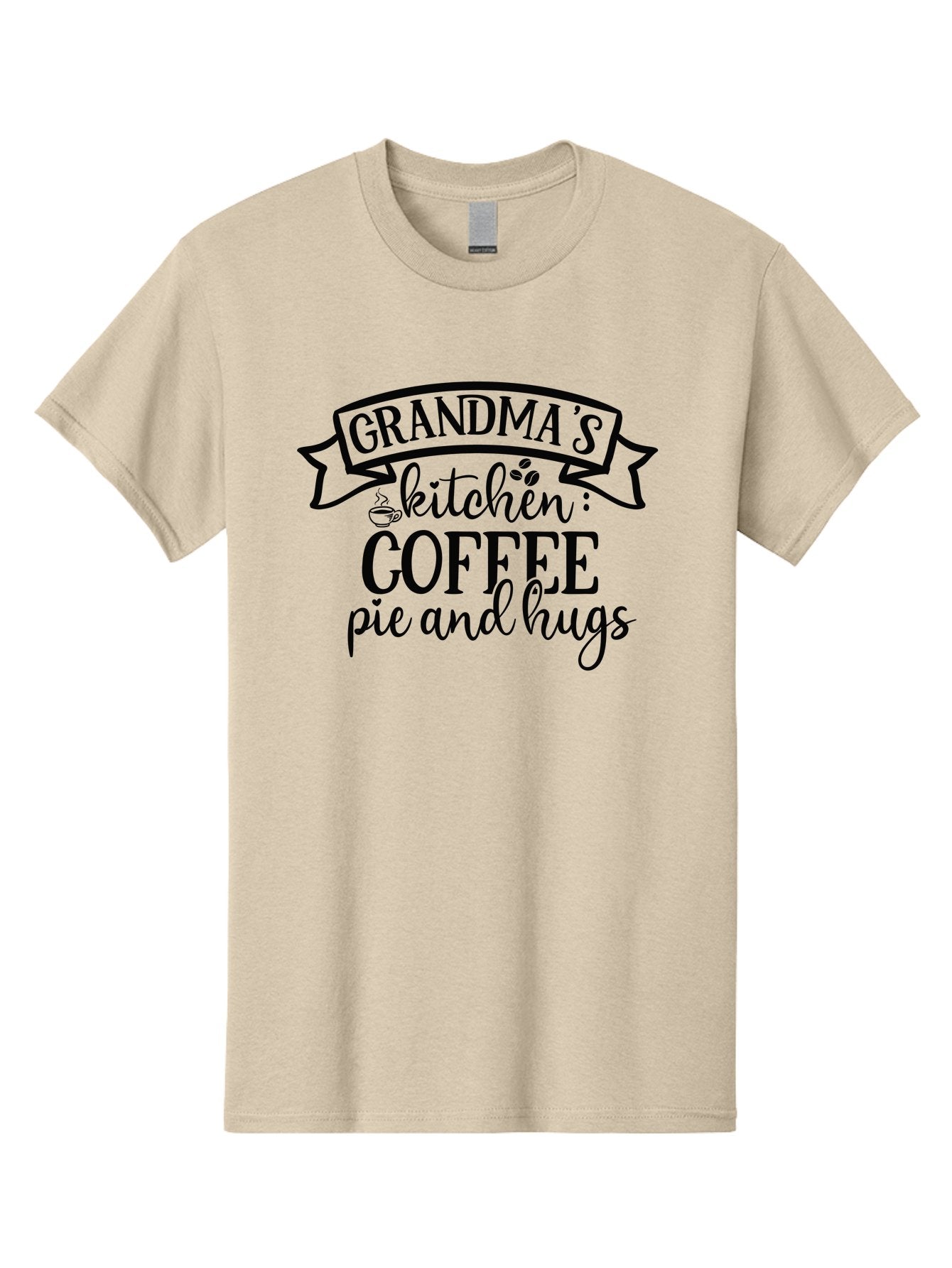 Grandma-S-Kitchen Men'S Graphic Tee, 100% Cotton, Comfortable Casual Summer Wear, Machine Washable, Grandma'S Kitchen, Coffee, Pie, Hugs, Grandmotherly Love, Warm Hospitality, Cozy Atmosphere, Family Traditions, Homemade Treats Aad406 11