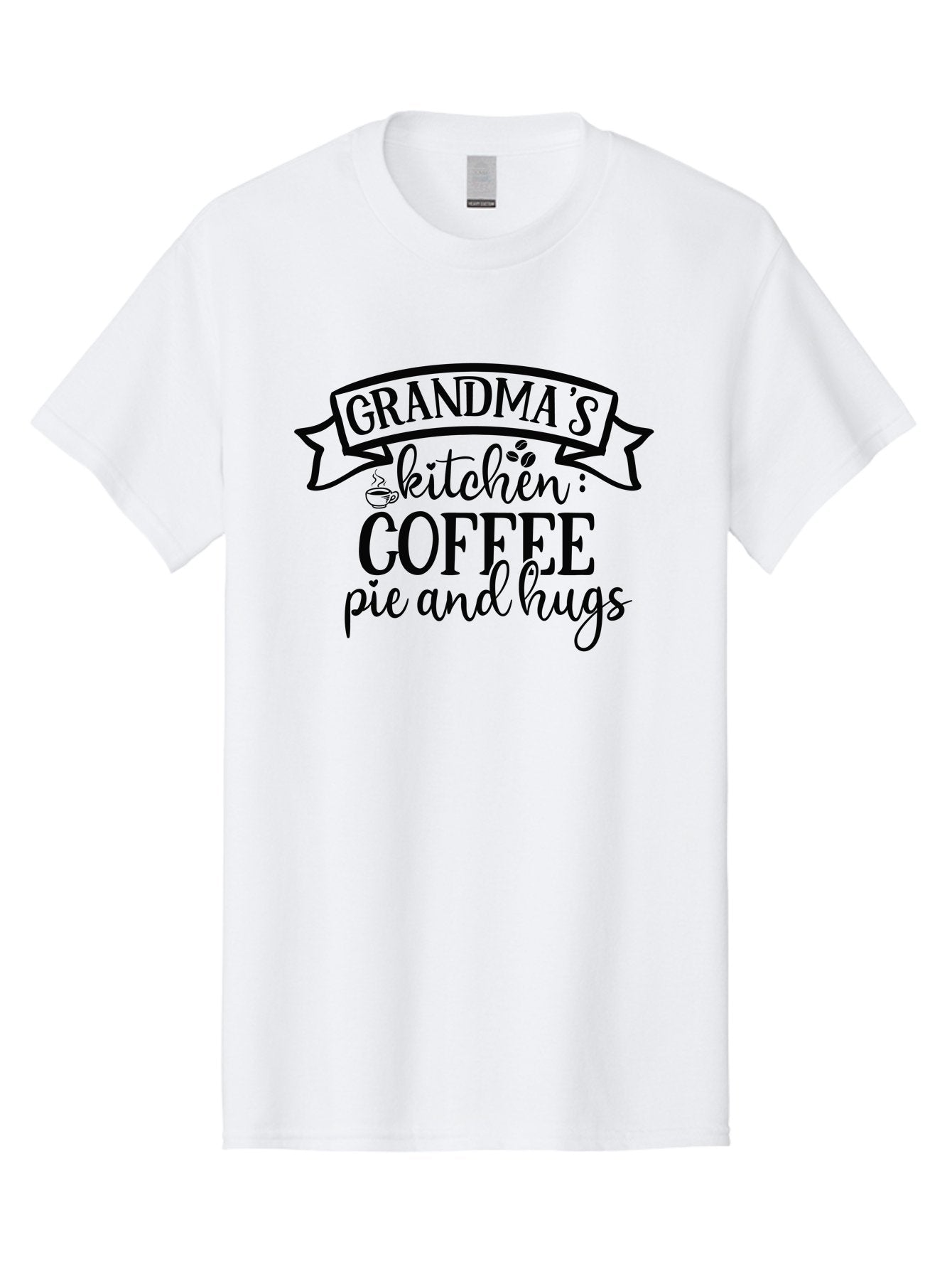 Grandma-S-Kitchen Men'S Graphic Tee, 100% Cotton, Comfortable Casual Summer Wear, Machine Washable, Grandma'S Kitchen, Coffee, Pie, Hugs, Grandmotherly Love, Warm Hospitality, Cozy Atmosphere, Family Traditions, Homemade Treats Aad406 7