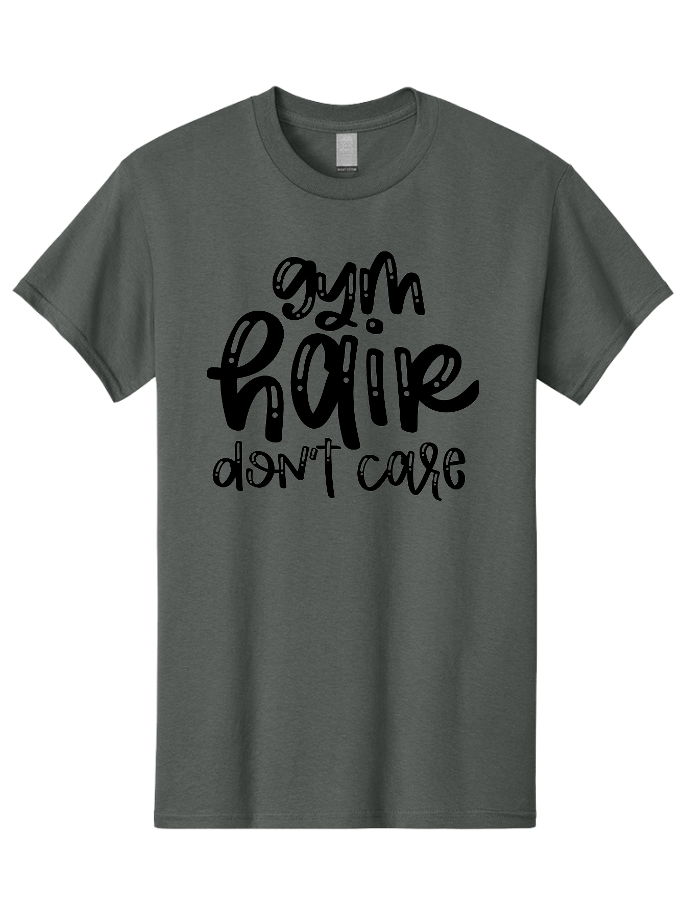 Gym-Hair-Don-T-Care Men'S Graphic Tee, 100% Cotton, Comfortable Casual Summer Wear, Machine Washable, Gym Hair Don’T Care, Fitness Motivation, Workout Inspiration, Funny Quotes, Fitness Humor, Motivational Quotes, Gym Culture Aad409 13