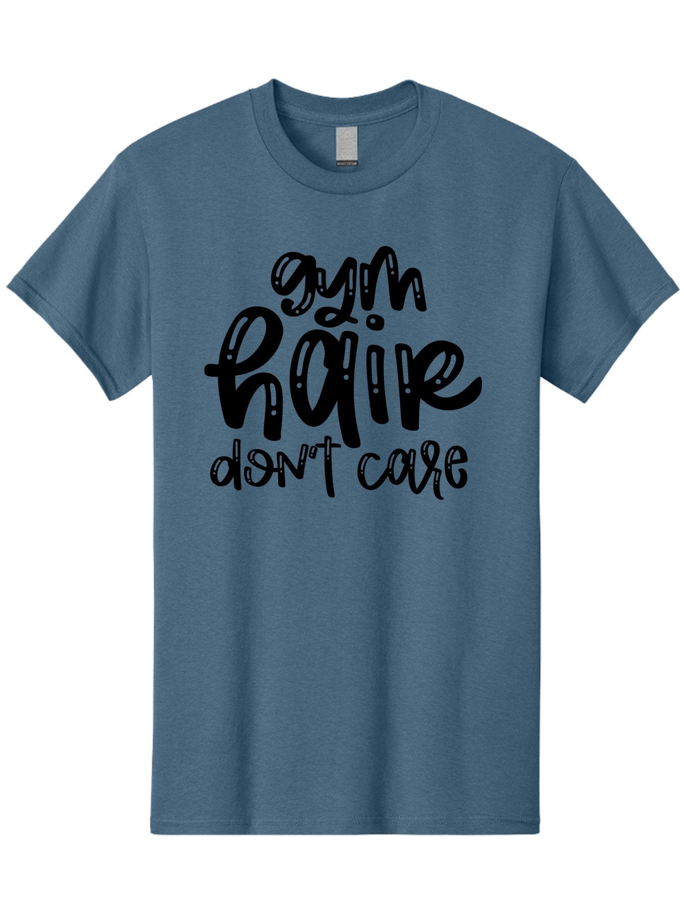 Gym-Hair-Don-T-Care Men'S Graphic Tee, 100% Cotton, Comfortable Casual Summer Wear, Machine Washable, Gym Hair Don’T Care, Fitness Motivation, Workout Inspiration, Funny Quotes, Fitness Humor, Motivational Quotes, Gym Culture Aad409 7
