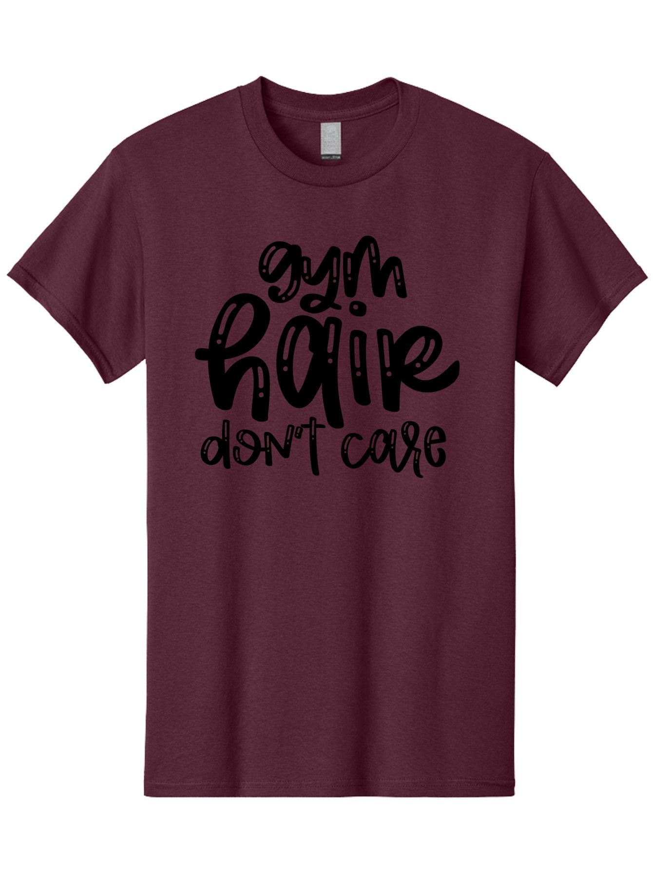 Gym-Hair-Don-T-Care Men'S Graphic Tee, 100% Cotton, Comfortable Casual Summer Wear, Machine Washable, Gym Hair Don’T Care, Fitness Motivation, Workout Inspiration, Funny Quotes, Fitness Humor, Motivational Quotes, Gym Culture Aad409 4