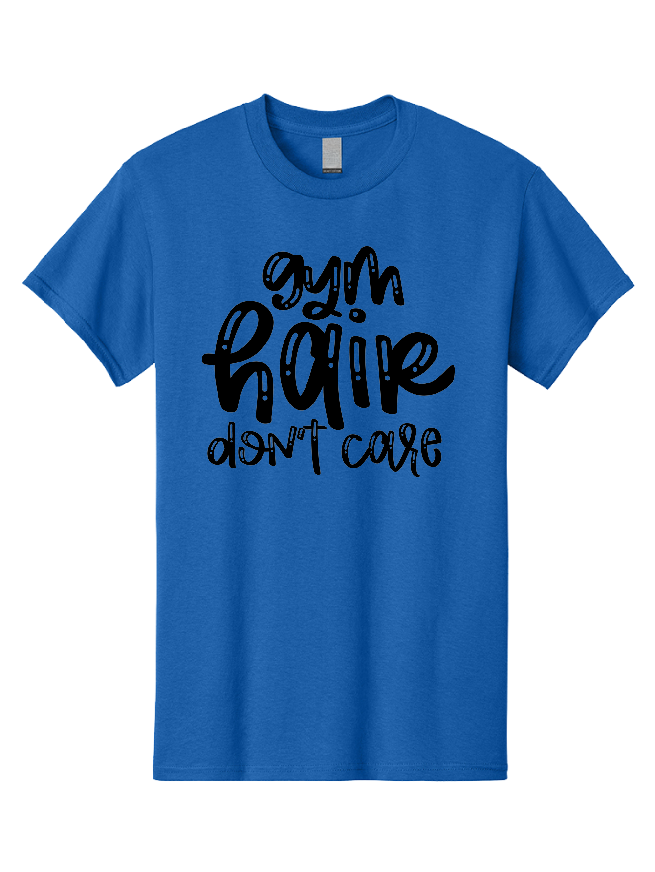 Gym-Hair-Don-T-Care Men'S Graphic Tee, 100% Cotton, Comfortable Casual Summer Wear, Machine Washable, Gym Hair Don’T Care, Fitness Motivation, Workout Inspiration, Funny Quotes, Fitness Humor, Motivational Quotes, Gym Culture Aad409 17