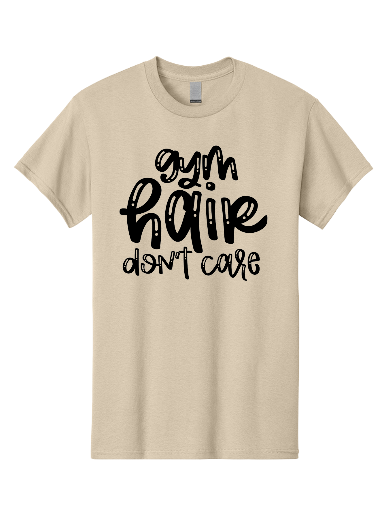 Gym-Hair-Don-T-Care Men'S Graphic Tee, 100% Cotton, Comfortable Casual Summer Wear, Machine Washable, Gym Hair Don’T Care, Fitness Motivation, Workout Inspiration, Funny Quotes, Fitness Humor, Motivational Quotes, Gym Culture Aad409 5