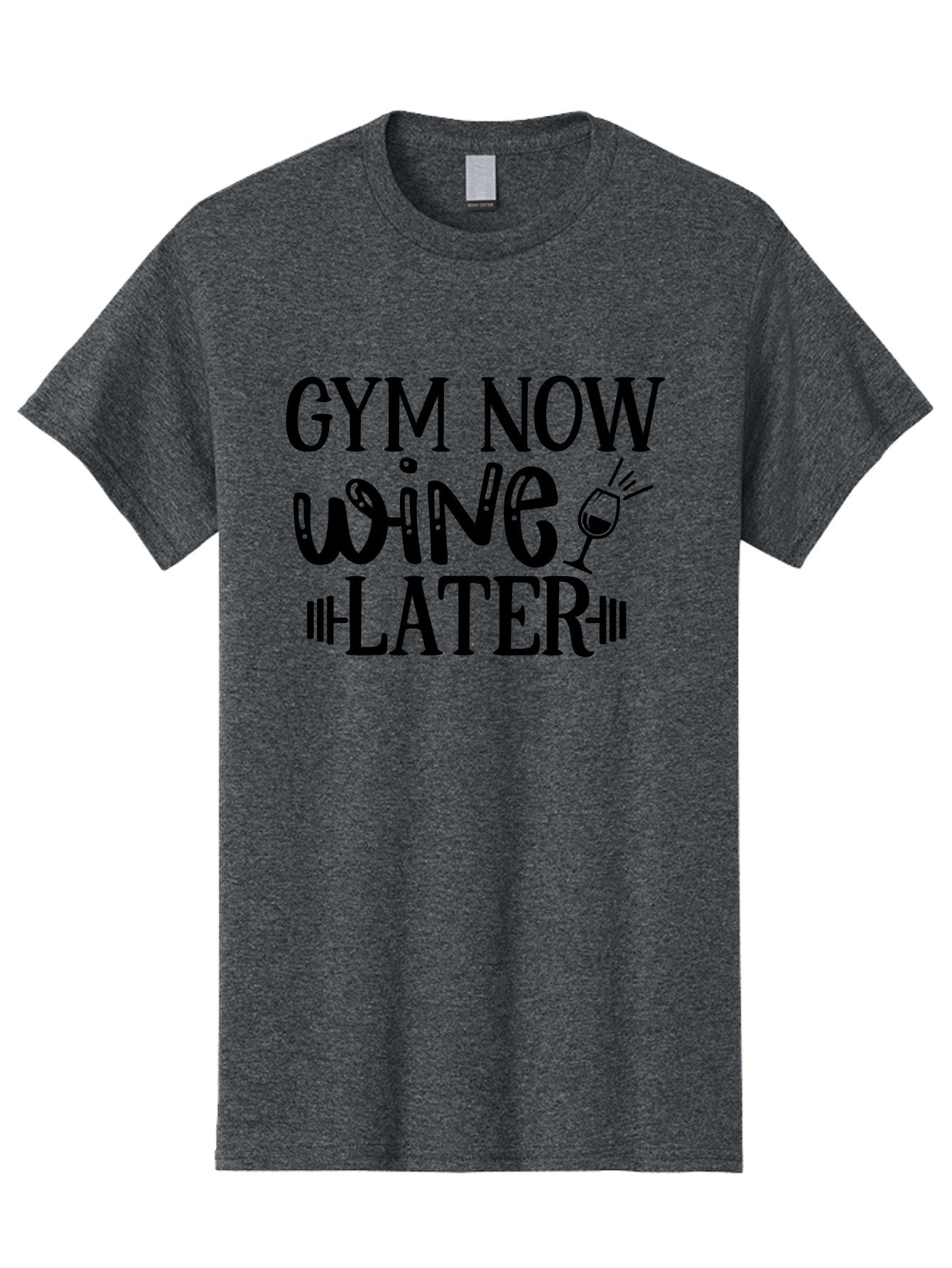 Gym-Now-Wine-Later Men'S Graphic Tee, 100% Cotton, Comfortable Casual Summer Wear, Machine Washable, Gym Motivation, Fitness Quote, Workout Inspiration, Wine Humor, Gym Now Wine Later, Fitness And Wine, Motivational Quote, Funny Gym Quote, Aad410 9