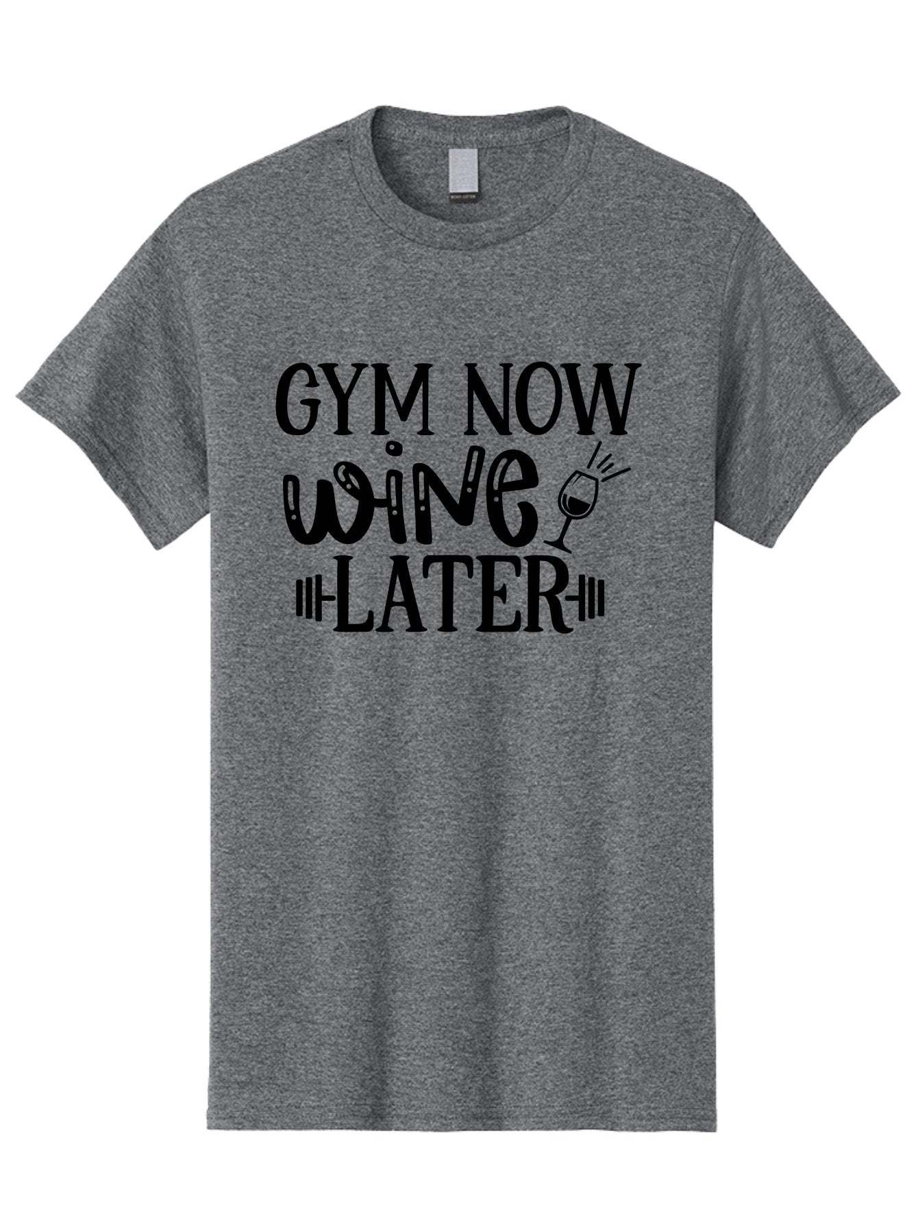Gym-Now-Wine-Later Men'S Graphic Tee, 100% Cotton, Comfortable Casual Summer Wear, Machine Washable, Gym Motivation, Fitness Quote, Workout Inspiration, Wine Humor, Gym Now Wine Later, Fitness And Wine, Motivational Quote, Funny Gym Quote, Aad410 8