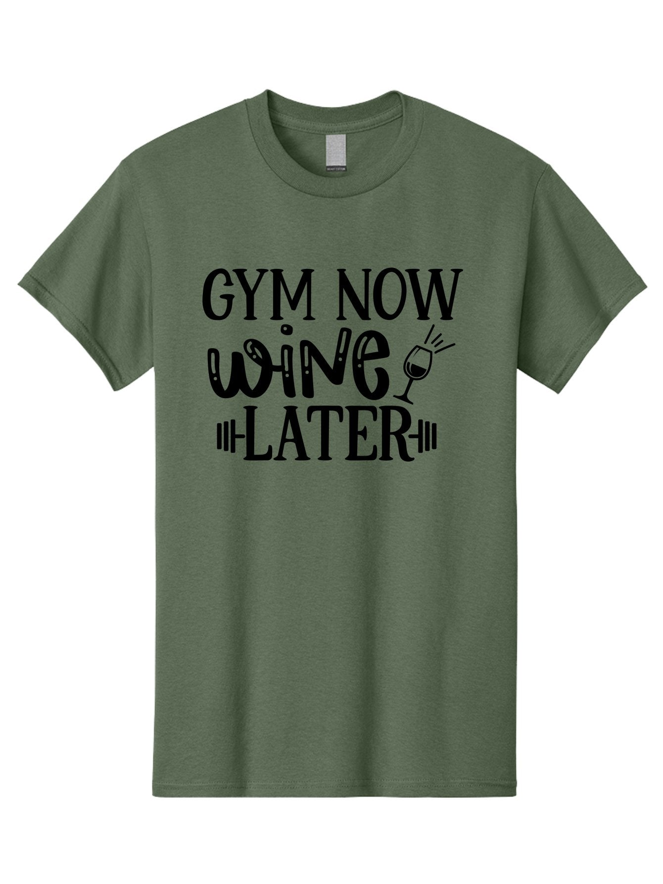 Gym-Now-Wine-Later Men'S Graphic Tee, 100% Cotton, Comfortable Casual Summer Wear, Machine Washable, Gym Motivation, Fitness Quote, Workout Inspiration, Wine Humor, Gym Now Wine Later, Fitness And Wine, Motivational Quote, Funny Gym Quote, Aad410 5