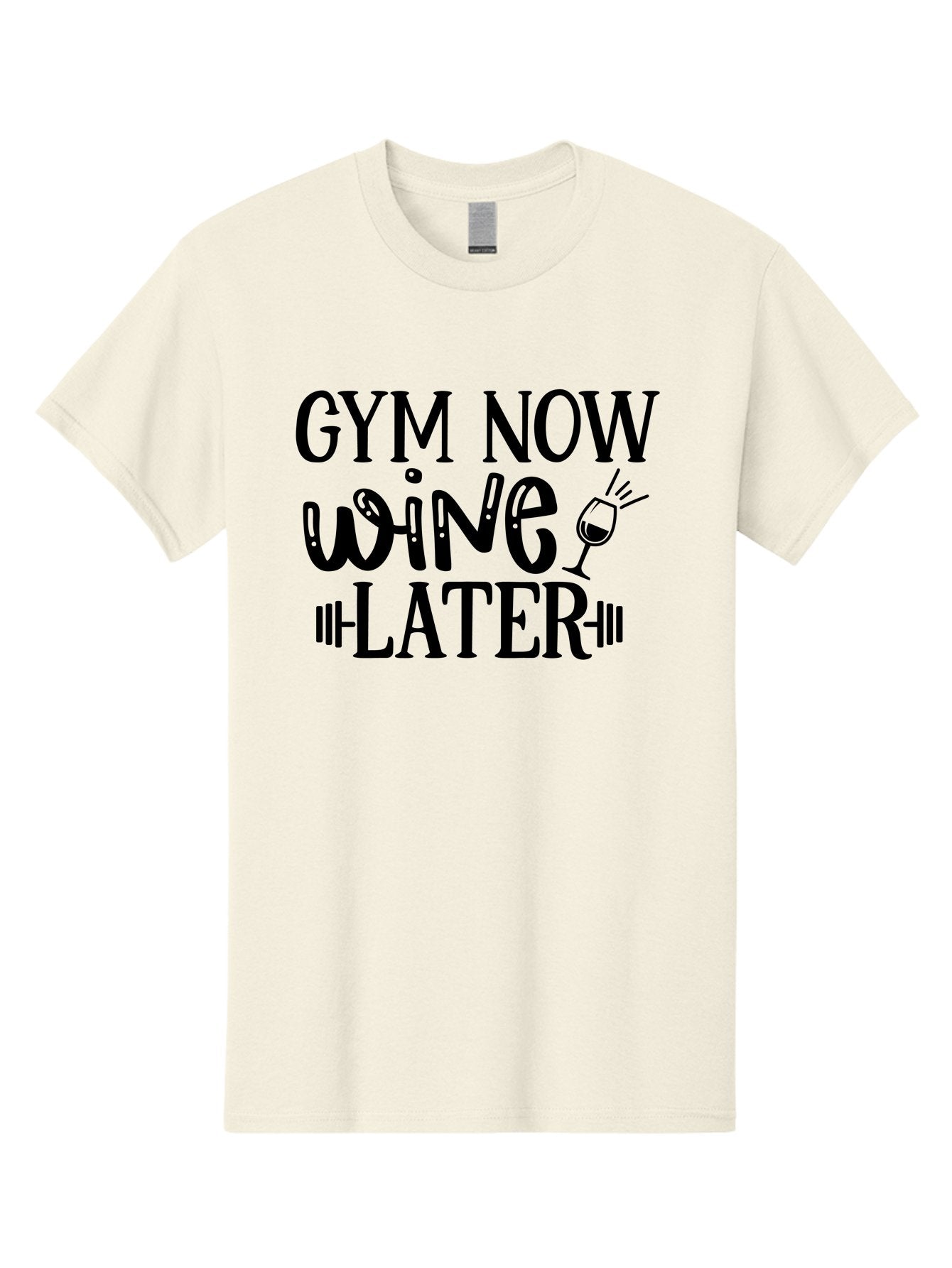 Gym-Now-Wine-Later Men'S Graphic Tee, 100% Cotton, Comfortable Casual Summer Wear, Machine Washable, Gym Motivation, Fitness Quote, Workout Inspiration, Wine Humor, Gym Now Wine Later, Fitness And Wine, Motivational Quote, Funny Gym Quote, Aad410 7