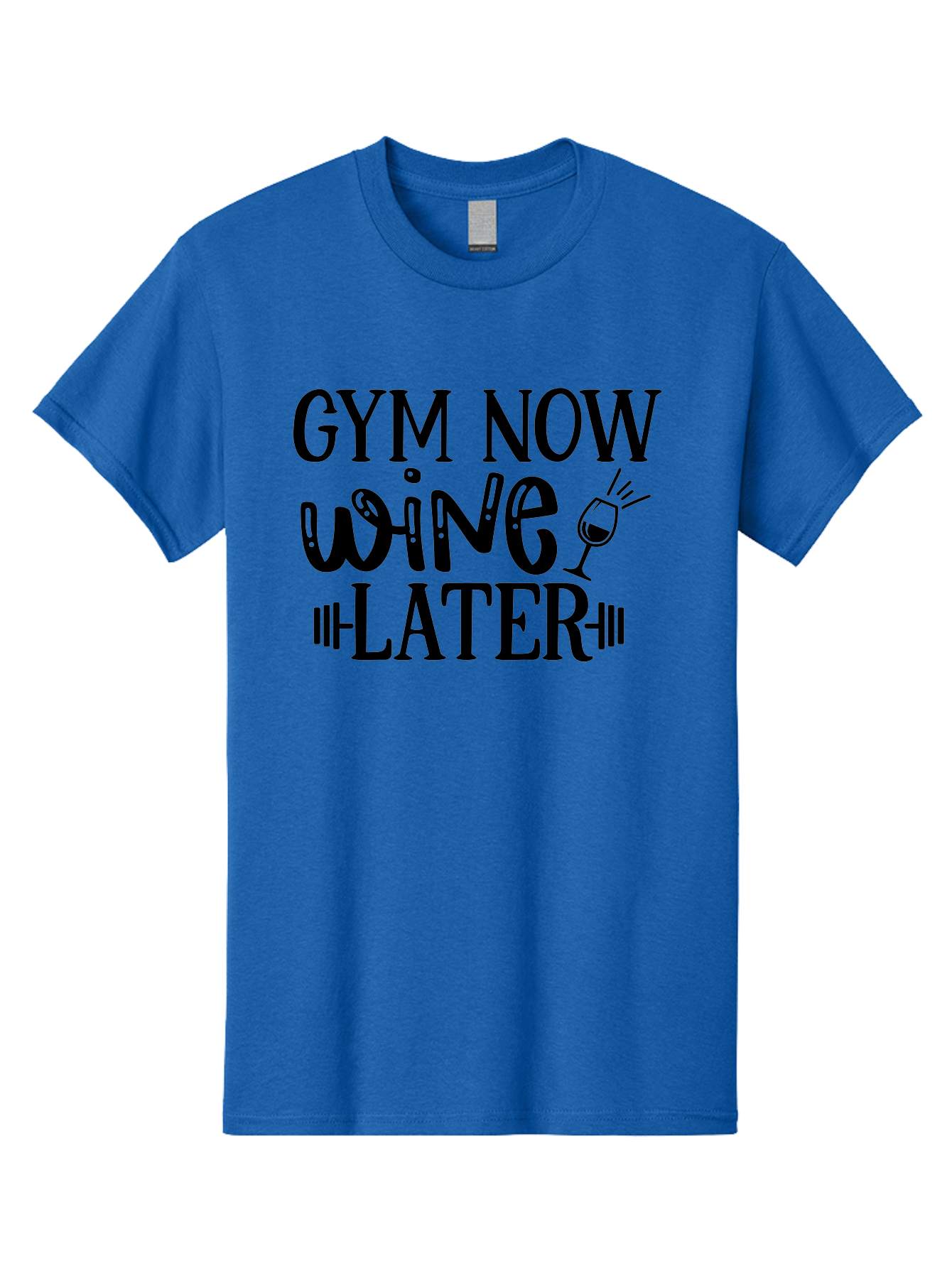 Gym-Now-Wine-Later Men'S Graphic Tee, 100% Cotton, Comfortable Casual Summer Wear, Machine Washable, Gym Motivation, Fitness Quote, Workout Inspiration, Wine Humor, Gym Now Wine Later, Fitness And Wine, Motivational Quote, Funny Gym Quote, Aad410 13