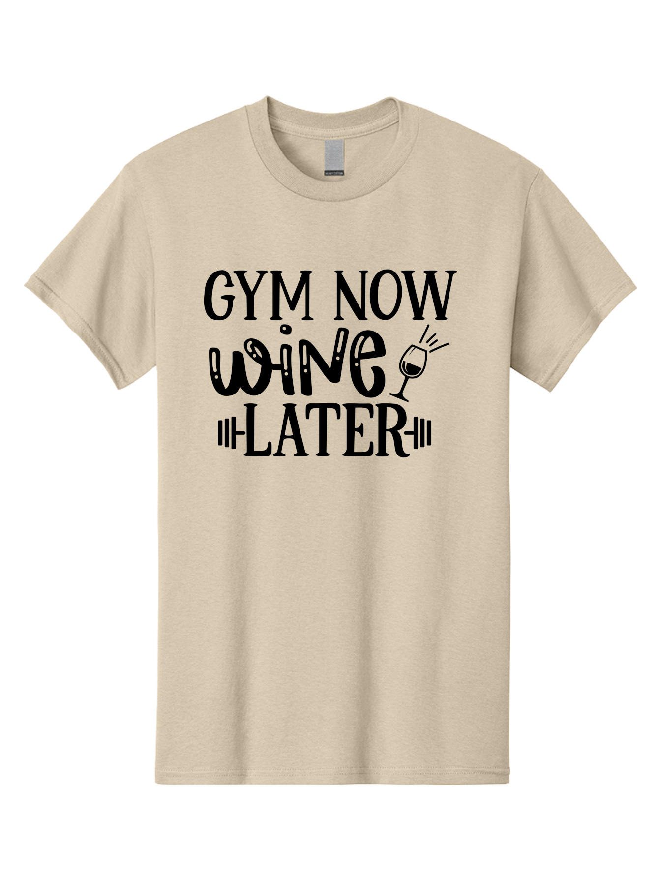 Gym-Now-Wine-Later Men'S Graphic Tee, 100% Cotton, Comfortable Casual Summer Wear, Machine Washable, Gym Motivation, Fitness Quote, Workout Inspiration, Wine Humor, Gym Now Wine Later, Fitness And Wine, Motivational Quote, Funny Gym Quote, Aad410 21