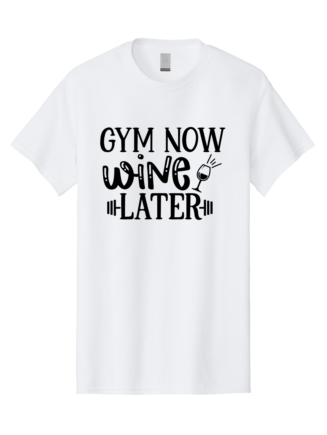Gym-Now-Wine-Later Men'S Graphic Tee, 100% Cotton, Comfortable Casual Summer Wear, Machine Washable, Gym Motivation, Fitness Quote, Workout Inspiration, Wine Humor, Gym Now Wine Later, Fitness And Wine, Motivational Quote, Funny Gym Quote, Aad410 7