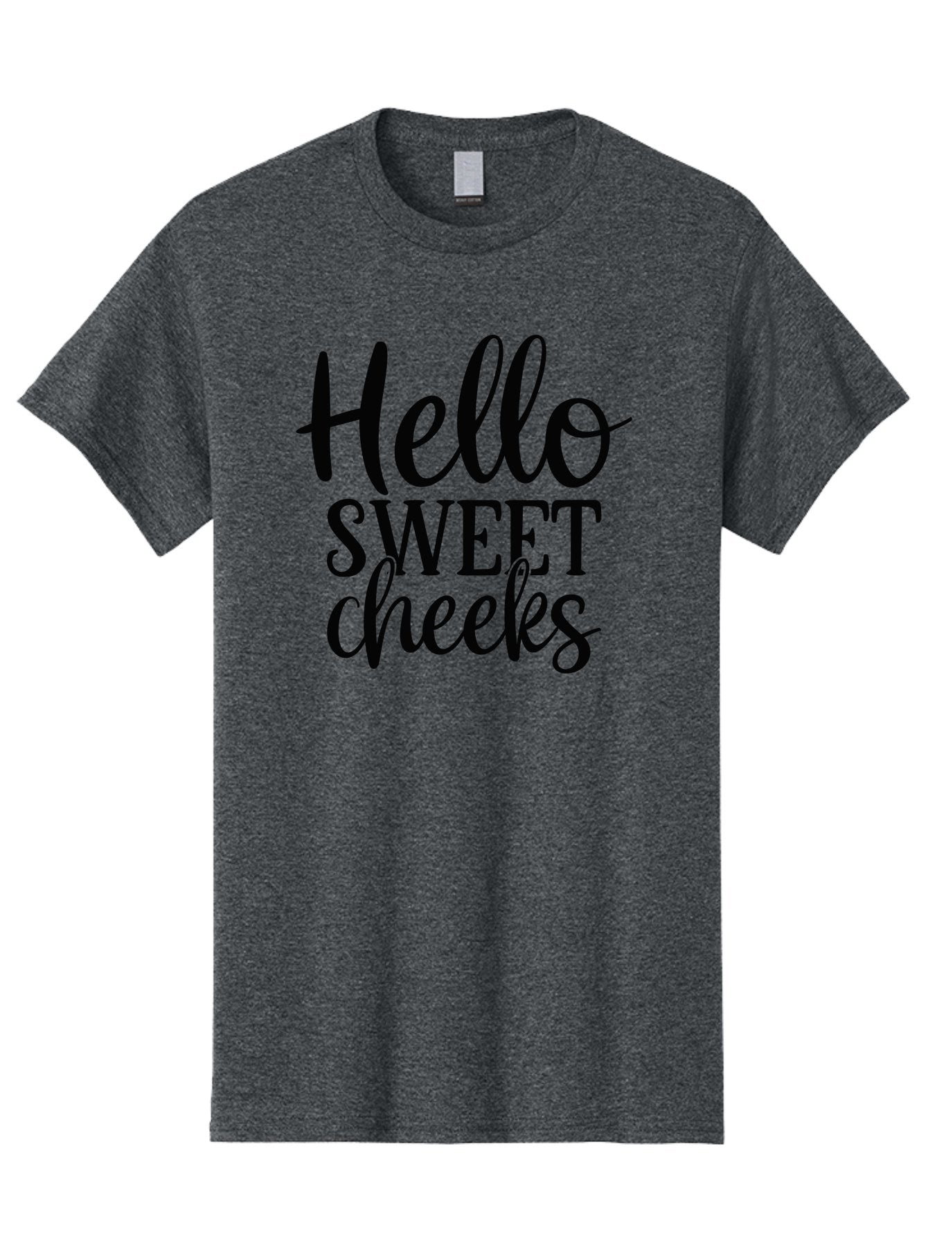 Hello-Sweet-Cheeks Men'S Graphic Tee, 100% Cotton, Comfortable Casual Summer Wear, Machine Washable, Hello Sweet Cheeks, Cute Phrase, Lovely Greeting, Sweet Message, Endearing Expression, Charming Text, Lovely Quote Aad413 9
