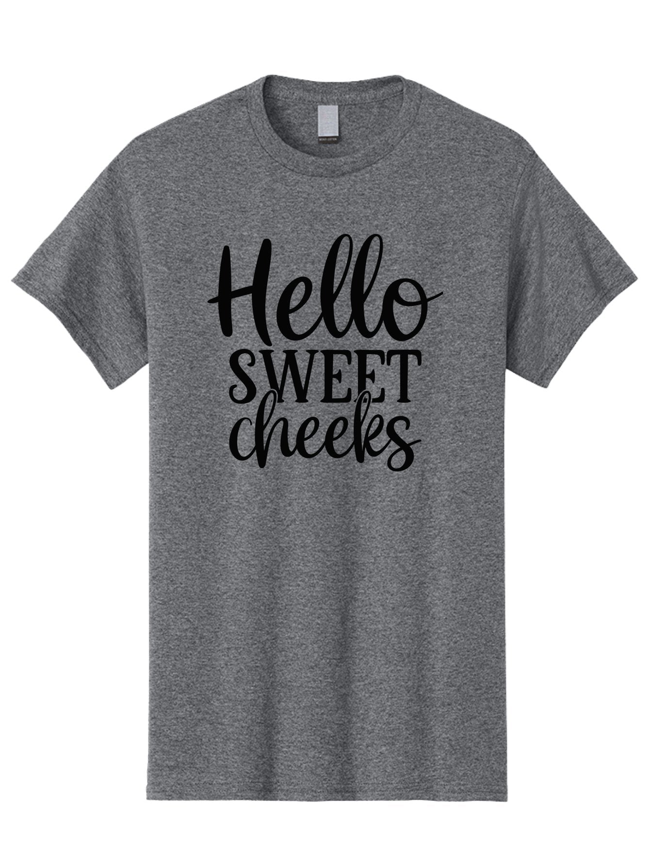 Hello-Sweet-Cheeks Men'S Graphic Tee, 100% Cotton, Comfortable Casual Summer Wear, Machine Washable, Hello Sweet Cheeks, Cute Phrase, Lovely Greeting, Sweet Message, Endearing Expression, Charming Text, Lovely Quote Aad413 3