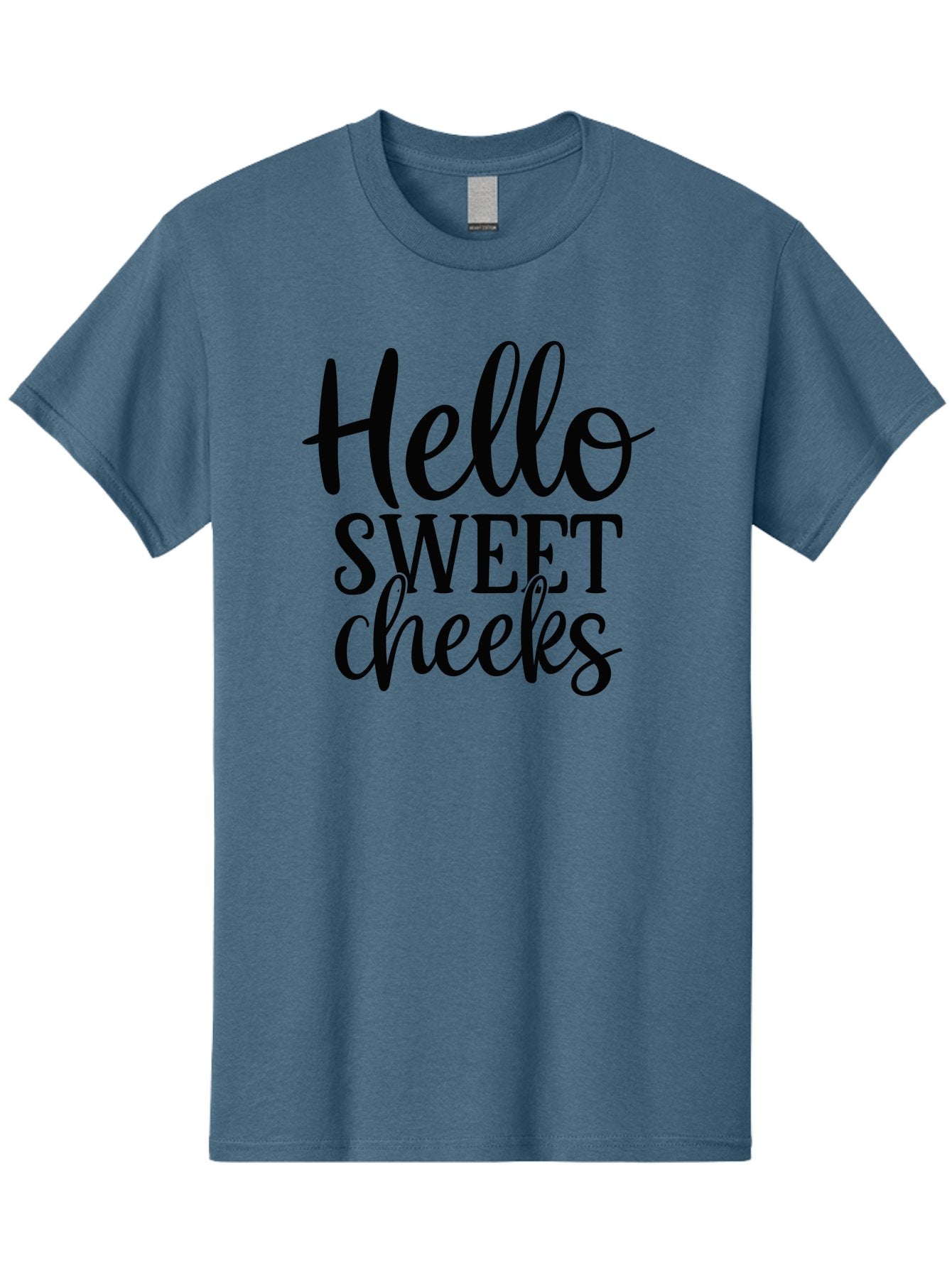 Hello-Sweet-Cheeks Men'S Graphic Tee, 100% Cotton, Comfortable Casual Summer Wear, Machine Washable, Hello Sweet Cheeks, Cute Phrase, Lovely Greeting, Sweet Message, Endearing Expression, Charming Text, Lovely Quote Aad413 11