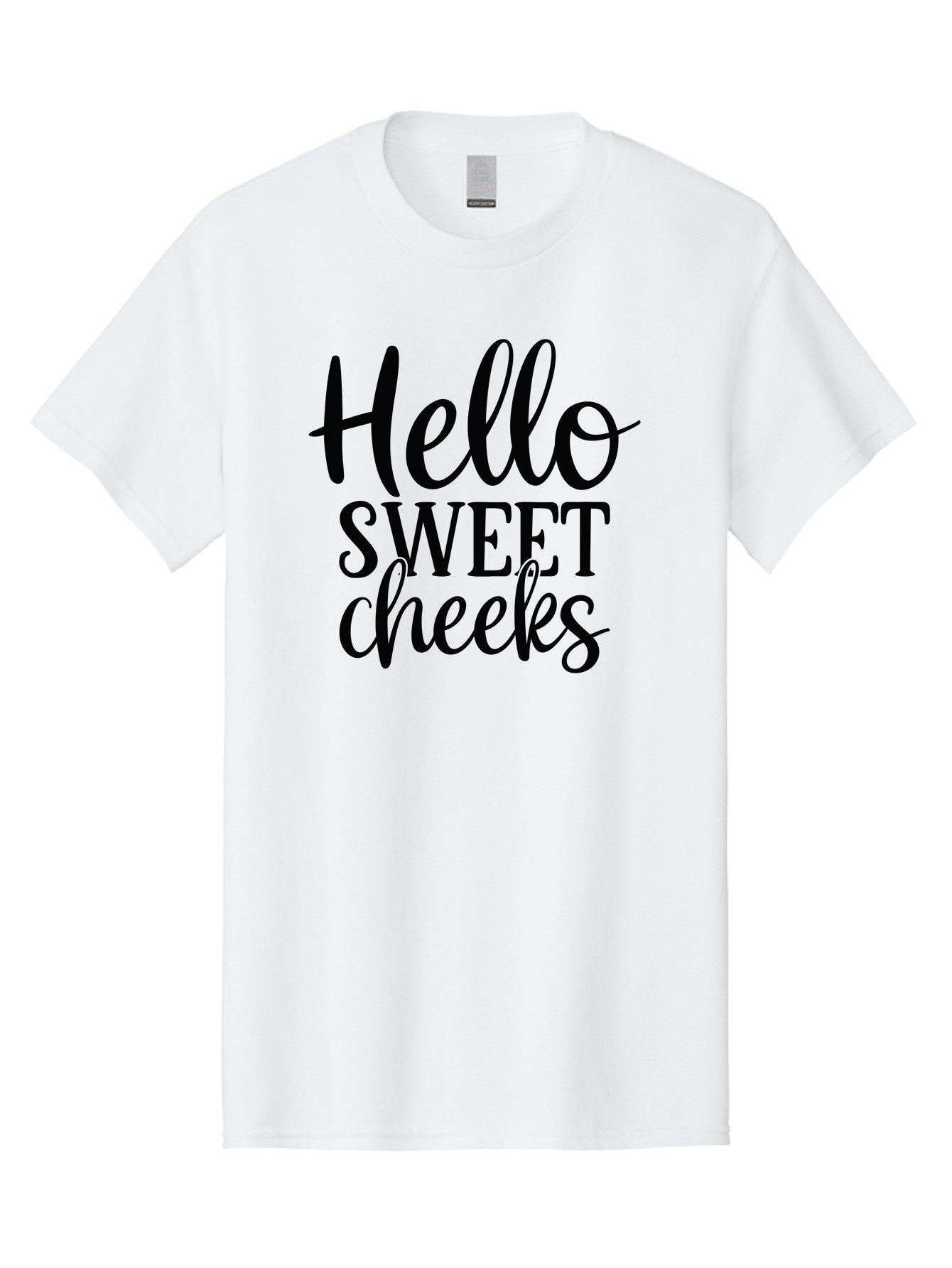 Hello-Sweet-Cheeks Men'S Graphic Tee, 100% Cotton, Comfortable Casual Summer Wear, Machine Washable, Hello Sweet Cheeks, Cute Phrase, Lovely Greeting, Sweet Message, Endearing Expression, Charming Text, Lovely Quote Aad413 8