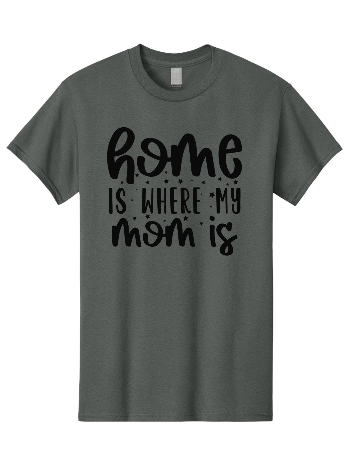 Home-Is-Where-My-Mom-Is Men'S Graphic Tee, 100% Cotton, Comfortable Casual Summer Wear, Machine Washable, Heartfelt Quote, Mother'S Love, Home Sweet Home, Family Bonding, Mother Child Relationship, Love Of Mother, Sentimental Phrase Aad414 11