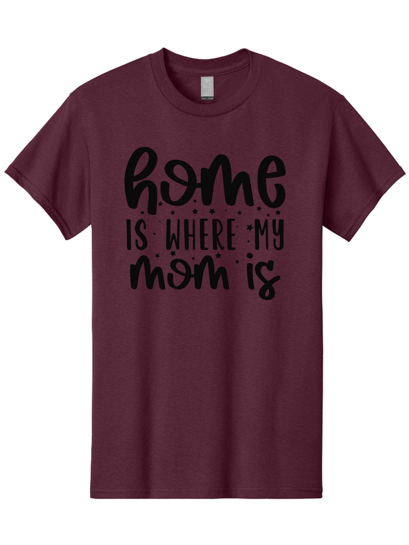 Home-Is-Where-My-Mom-Is Men'S Graphic Tee, 100% Cotton, Comfortable Casual Summer Wear, Machine Washable, Heartfelt Quote, Mother'S Love, Home Sweet Home, Family Bonding, Mother Child Relationship, Love Of Mother, Sentimental Phrase Aad414 8