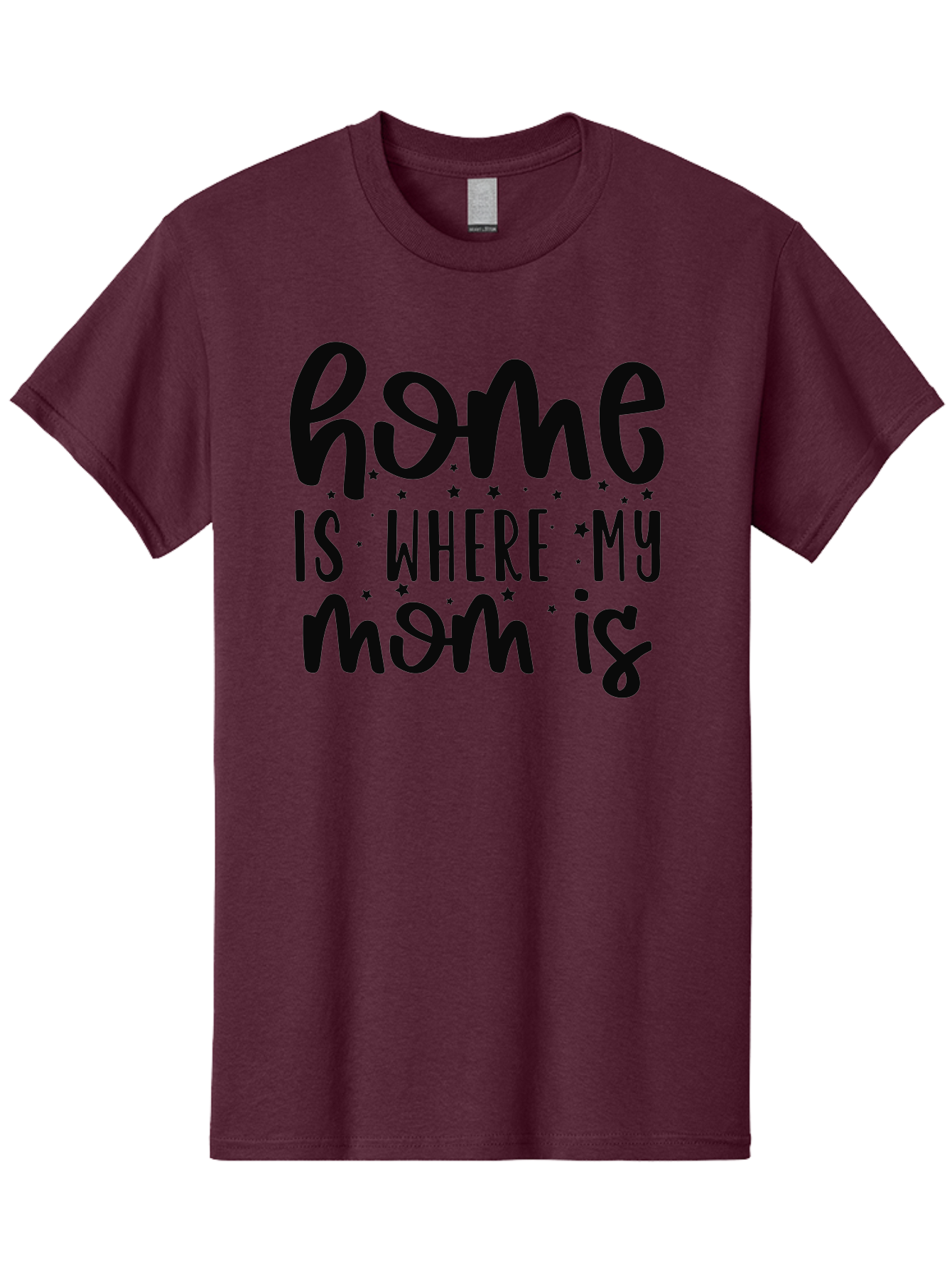 Home-Is-Where-My-Mom-Is Men'S Graphic Tee, 100% Cotton, Comfortable Casual Summer Wear, Machine Washable, Heartfelt Quote, Mother'S Love, Home Sweet Home, Family Bonding, Mother Child Relationship, Love Of Mother, Sentimental Phrase Aad414 11