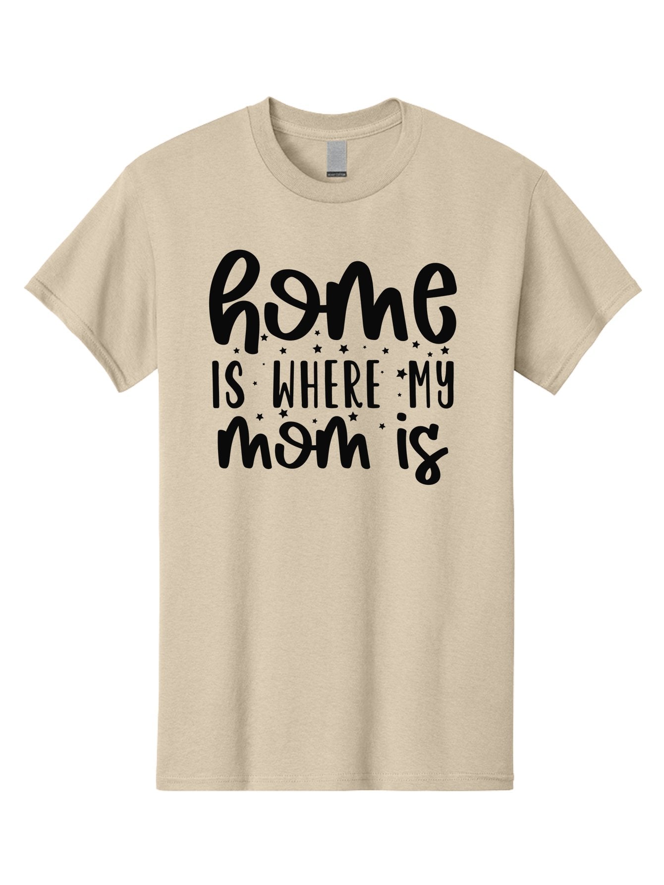 Home-Is-Where-My-Mom-Is Men'S Graphic Tee, 100% Cotton, Comfortable Casual Summer Wear, Machine Washable, Heartfelt Quote, Mother'S Love, Home Sweet Home, Family Bonding, Mother Child Relationship, Love Of Mother, Sentimental Phrase Aad414 6
