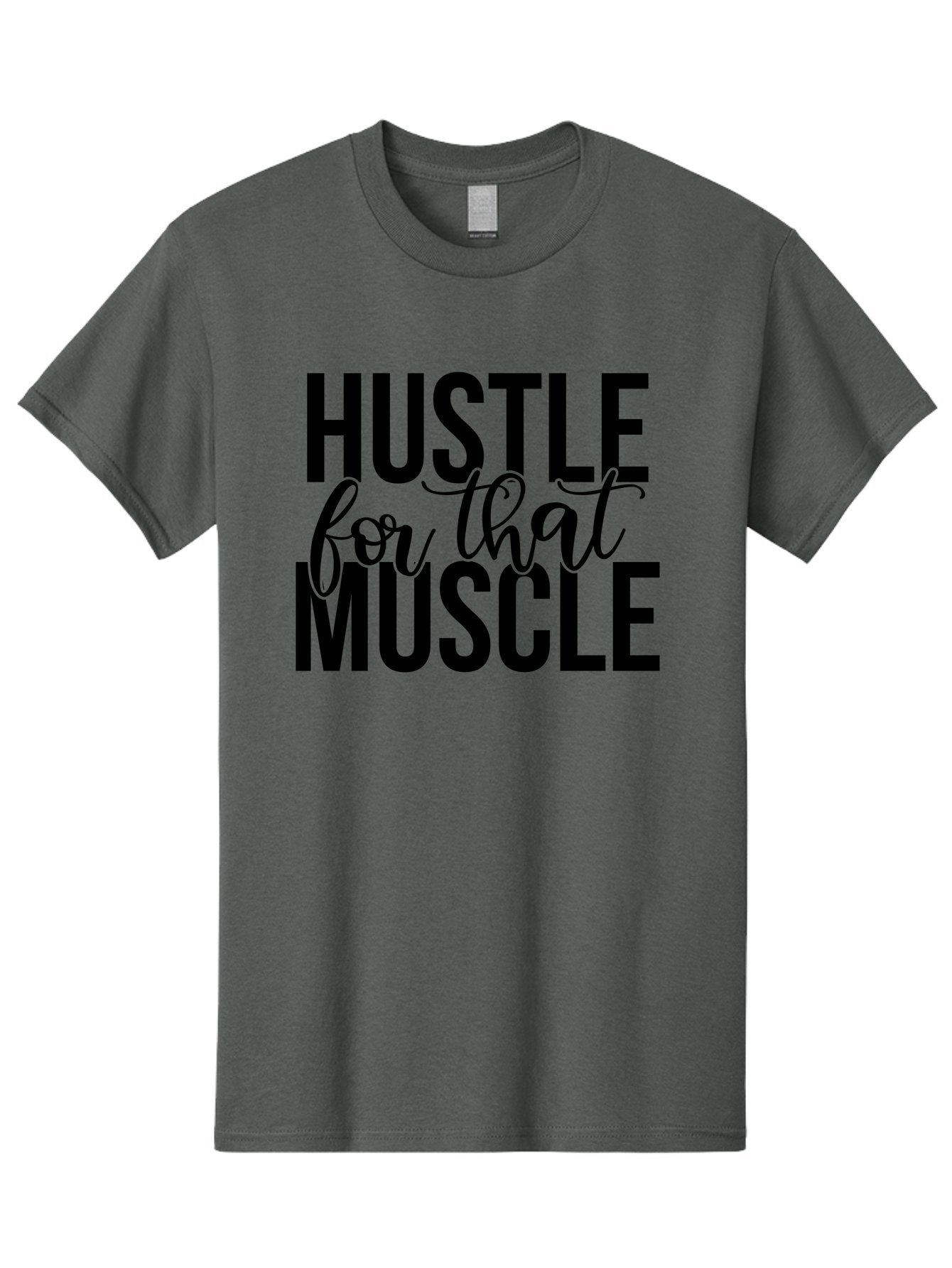 Hustle-For-That-Muscle Men'S Graphic Tee, 100% Cotton, Comfortable Casual Summer Wear, Machine Washable, Motivational Quote, Fitness Inspiration, Workout Motivation, Gym Motivation, Fitness Quotes, Bodybuilding, Weightlifting, Aad415 8