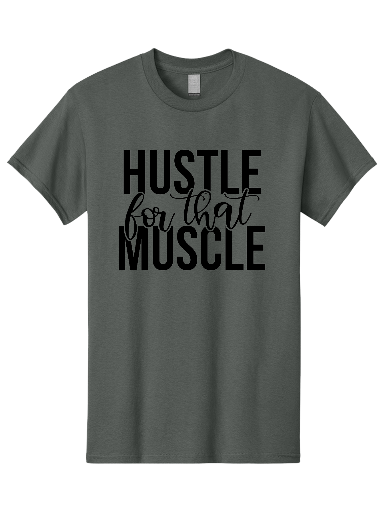 Hustle-For-That-Muscle Men'S Graphic Tee, 100% Cotton, Comfortable Casual Summer Wear, Machine Washable, Motivational Quote, Fitness Inspiration, Workout Motivation, Gym Motivation, Fitness Quotes, Bodybuilding, Weightlifting, Aad415 11