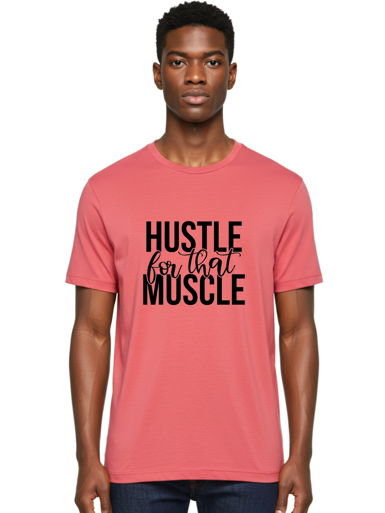 Hustle-For-That-Muscle Men'S Graphic Tee, 100% Cotton, Comfortable Casual Summer Wear, Machine Washable, Motivational Quote, Fitness Inspiration, Workout Motivation, Gym Motivation, Fitness Quotes, Bodybuilding, Weightlifting, Aad415 18
