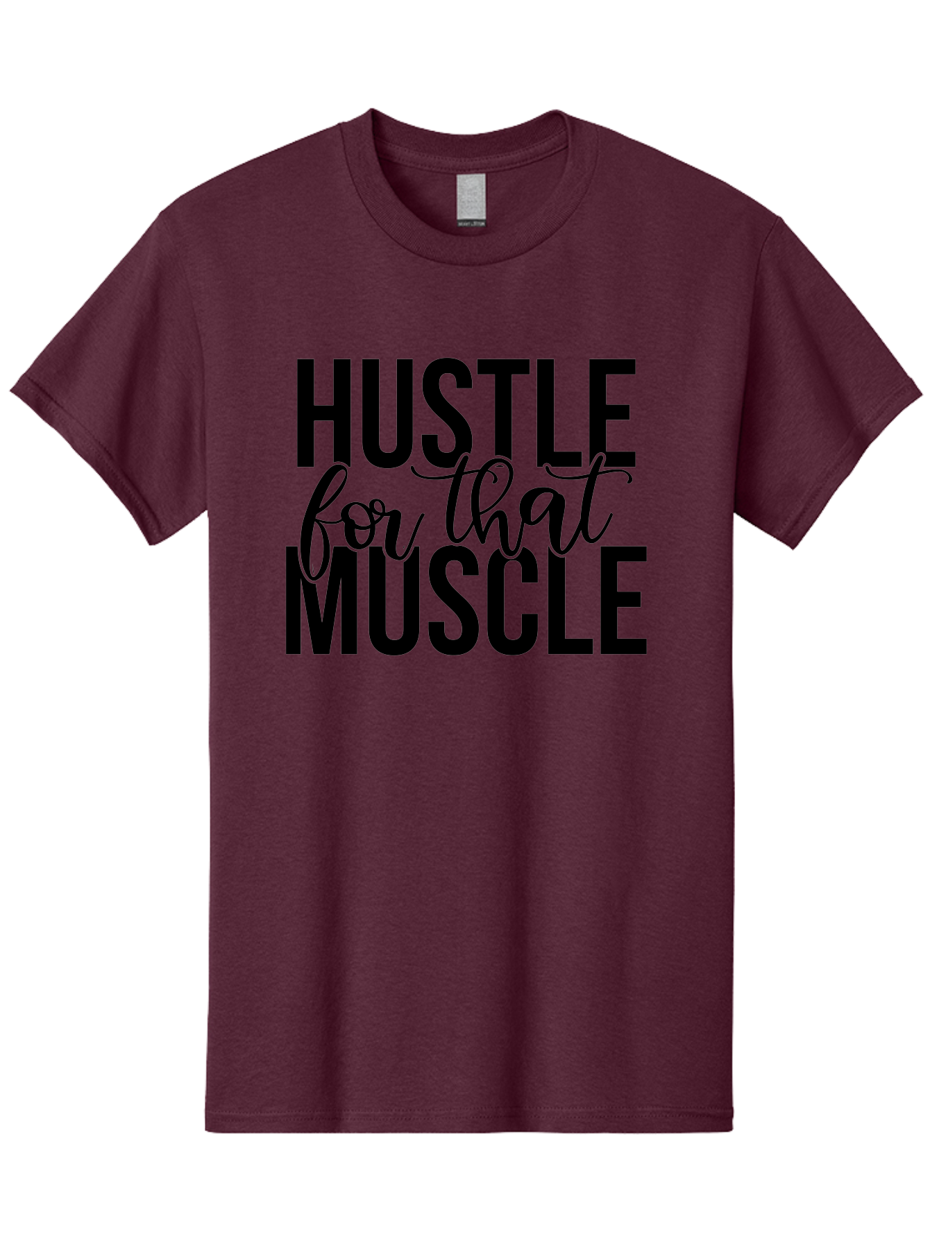 Hustle-For-That-Muscle Men'S Graphic Tee, 100% Cotton, Comfortable Casual Summer Wear, Machine Washable, Motivational Quote, Fitness Inspiration, Workout Motivation, Gym Motivation, Fitness Quotes, Bodybuilding, Weightlifting, Aad415 3